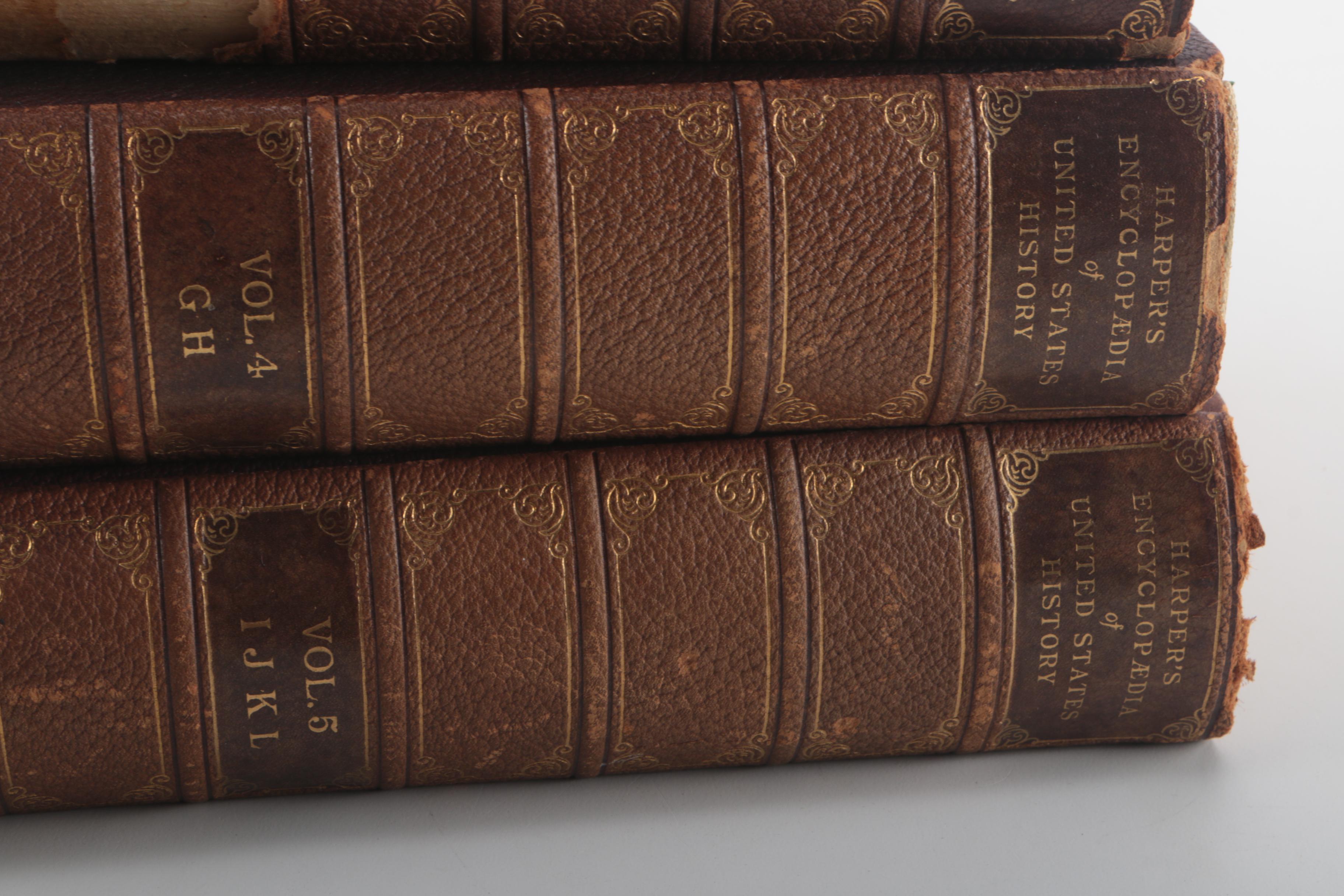 1901 "Harper's Encyclopedia of United States History Volumes I, II, IV, V, & X