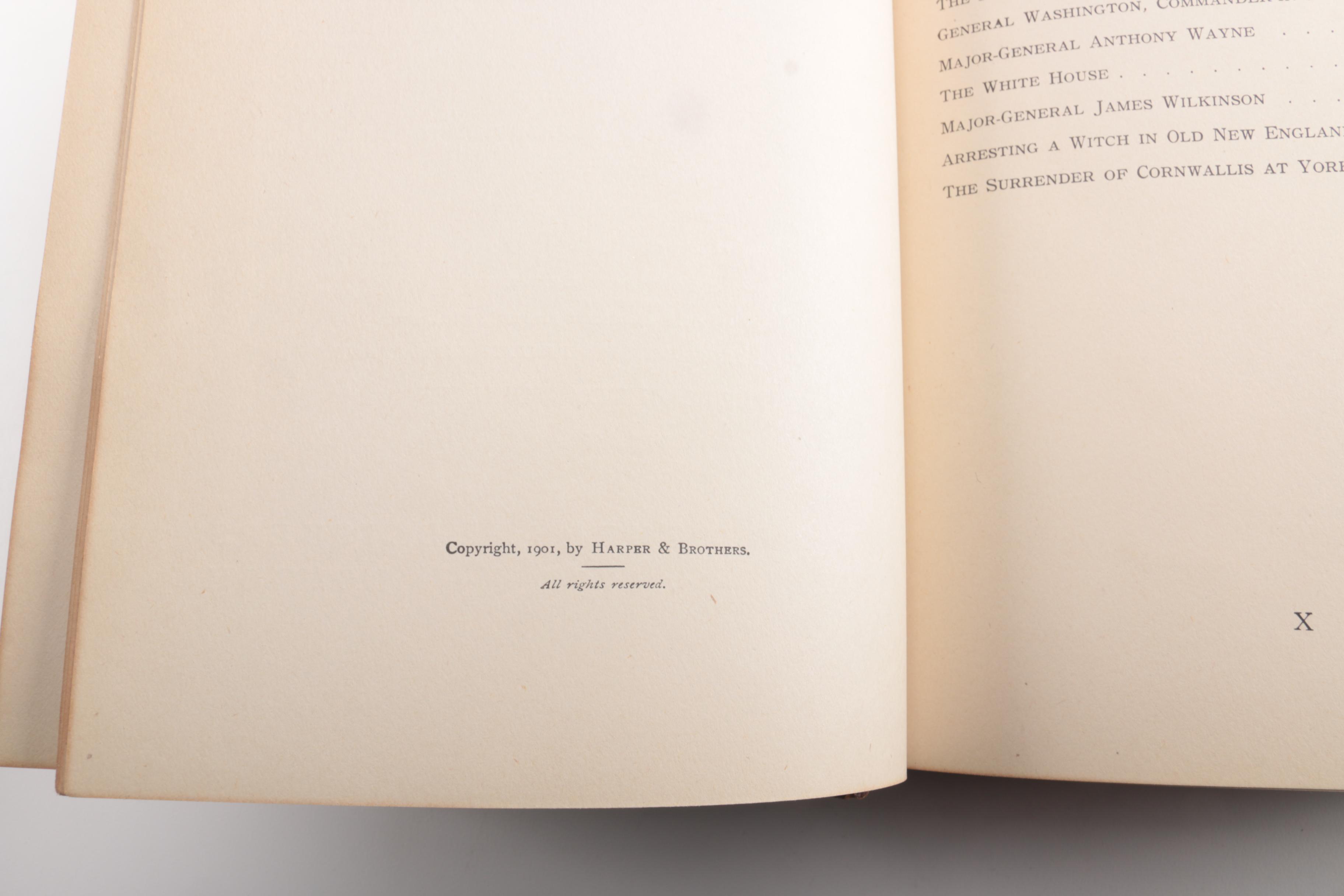 1901 "Harper's Encyclopedia of United States History Volumes I, II, IV, V, & X