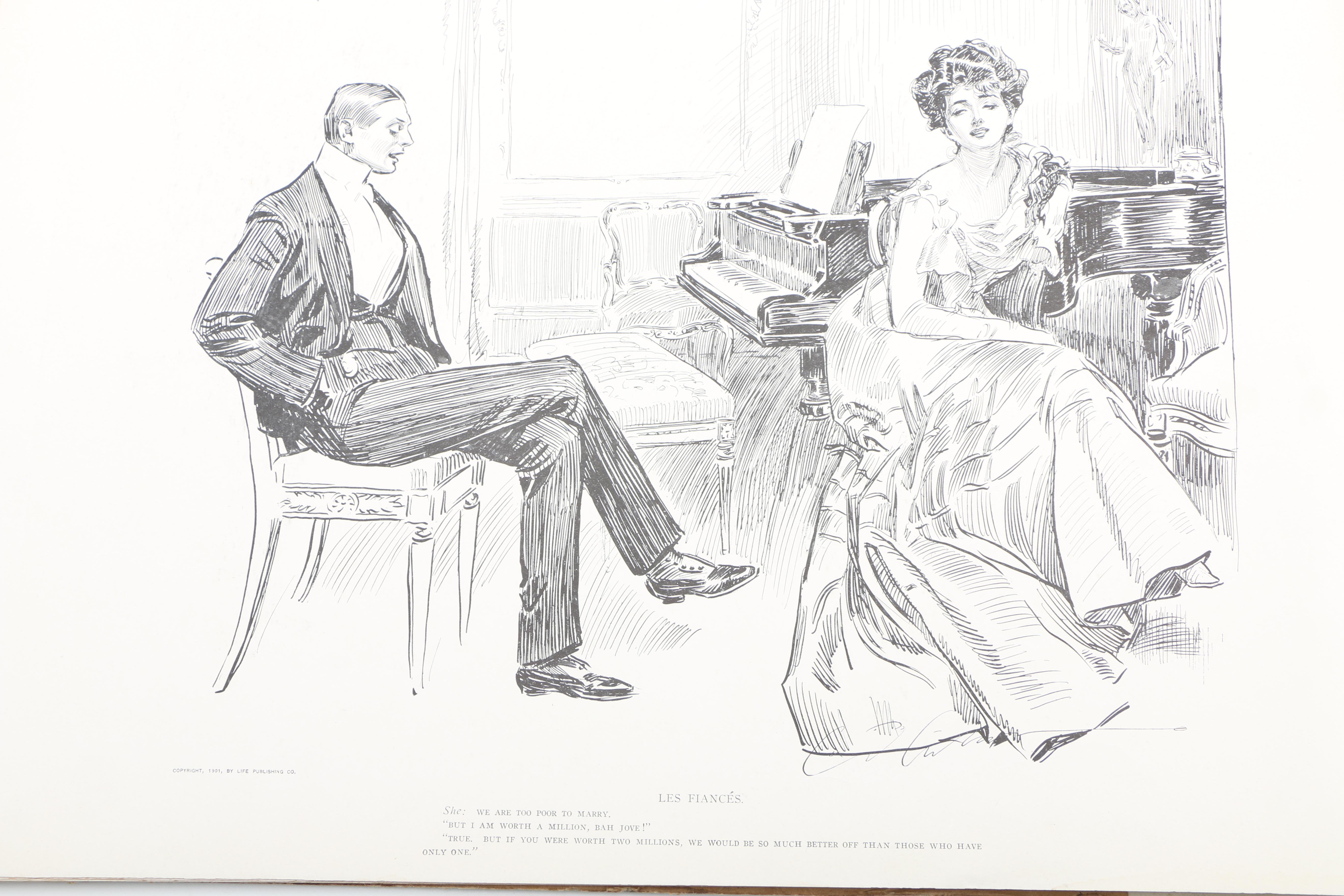 1901 First Edition "A Widow and Her Friends" by Charles Dana Gibson