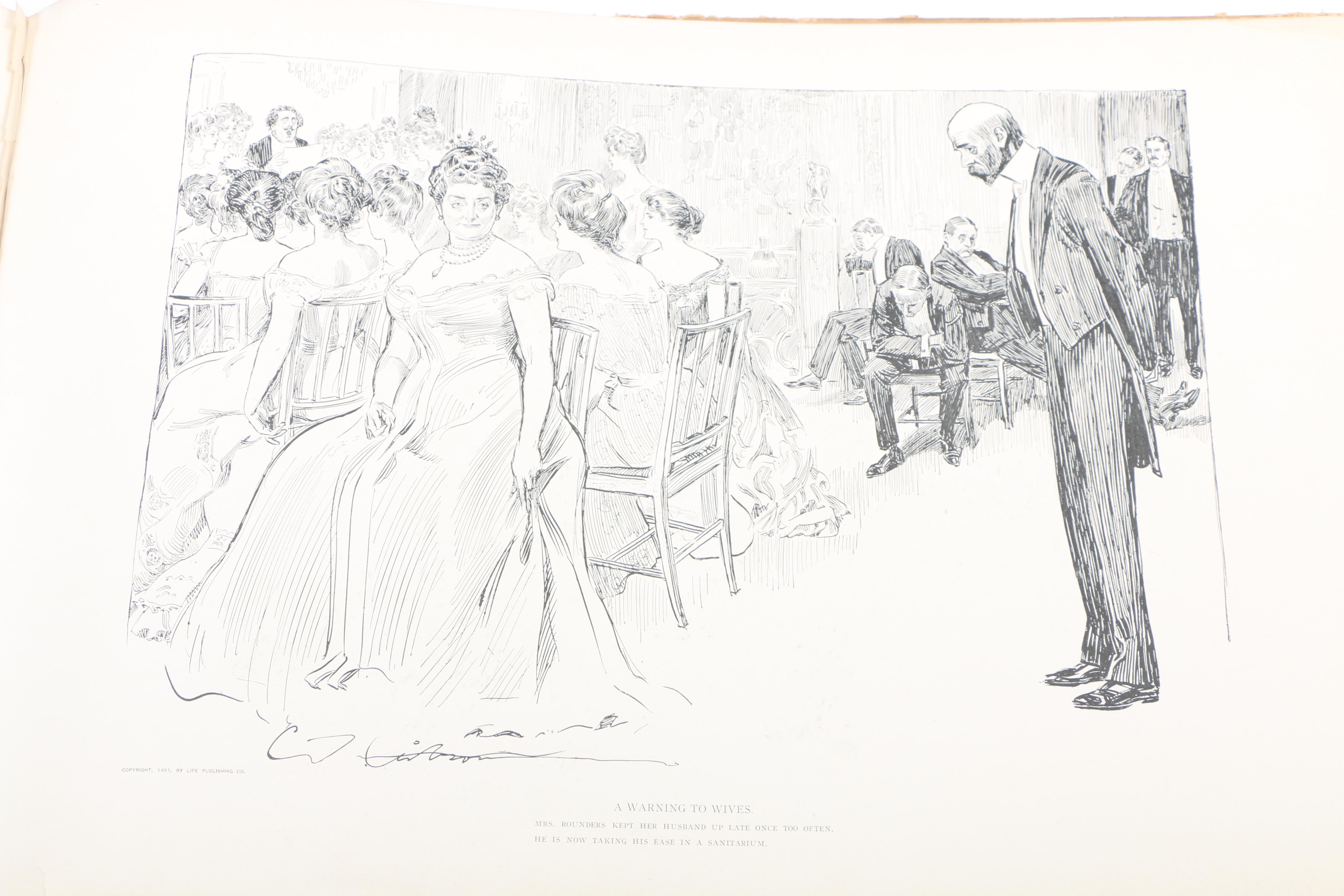 1901 First Edition "A Widow and Her Friends" by Charles Dana Gibson