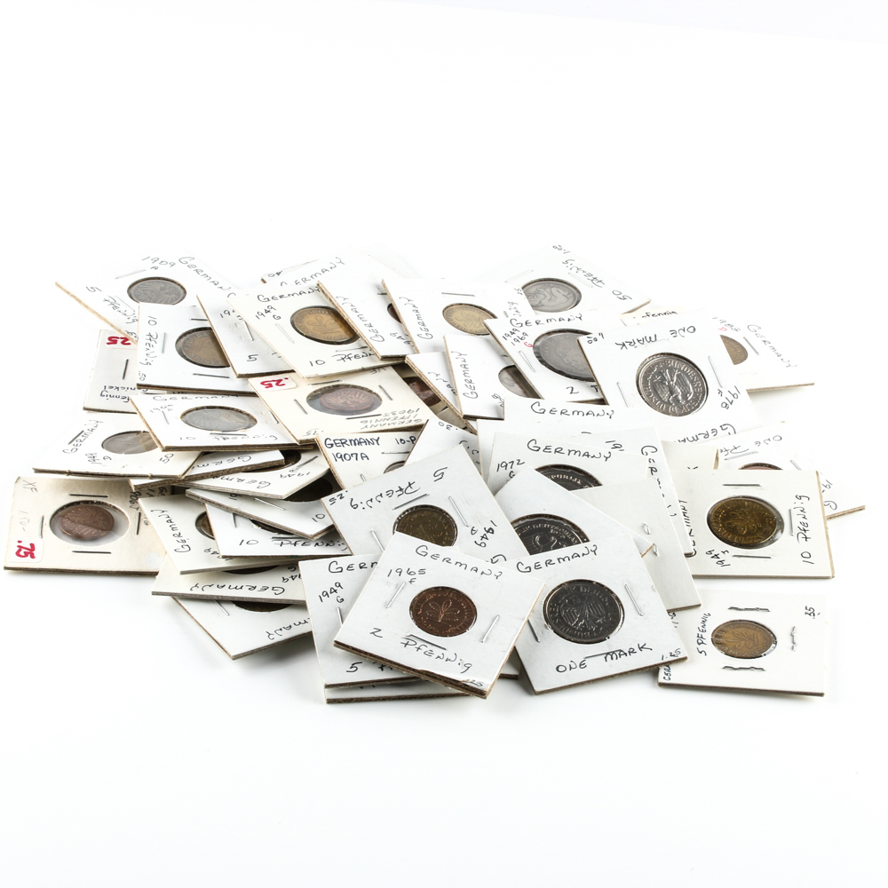 Fifty-Four German Coins