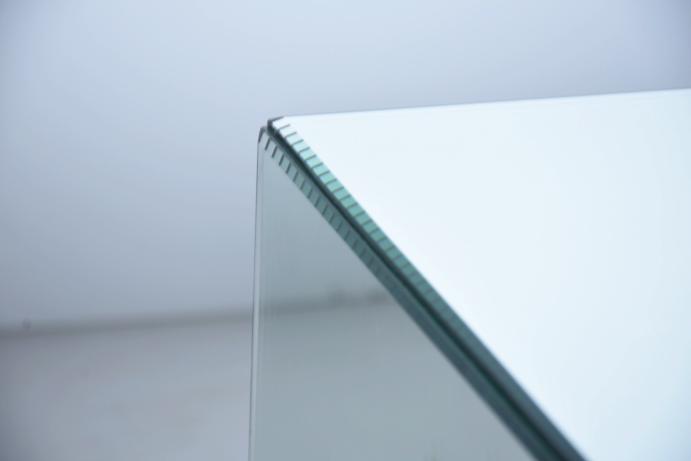 Jonathan Adler Contemporary Mirrored Coffee Table on Lucite Base