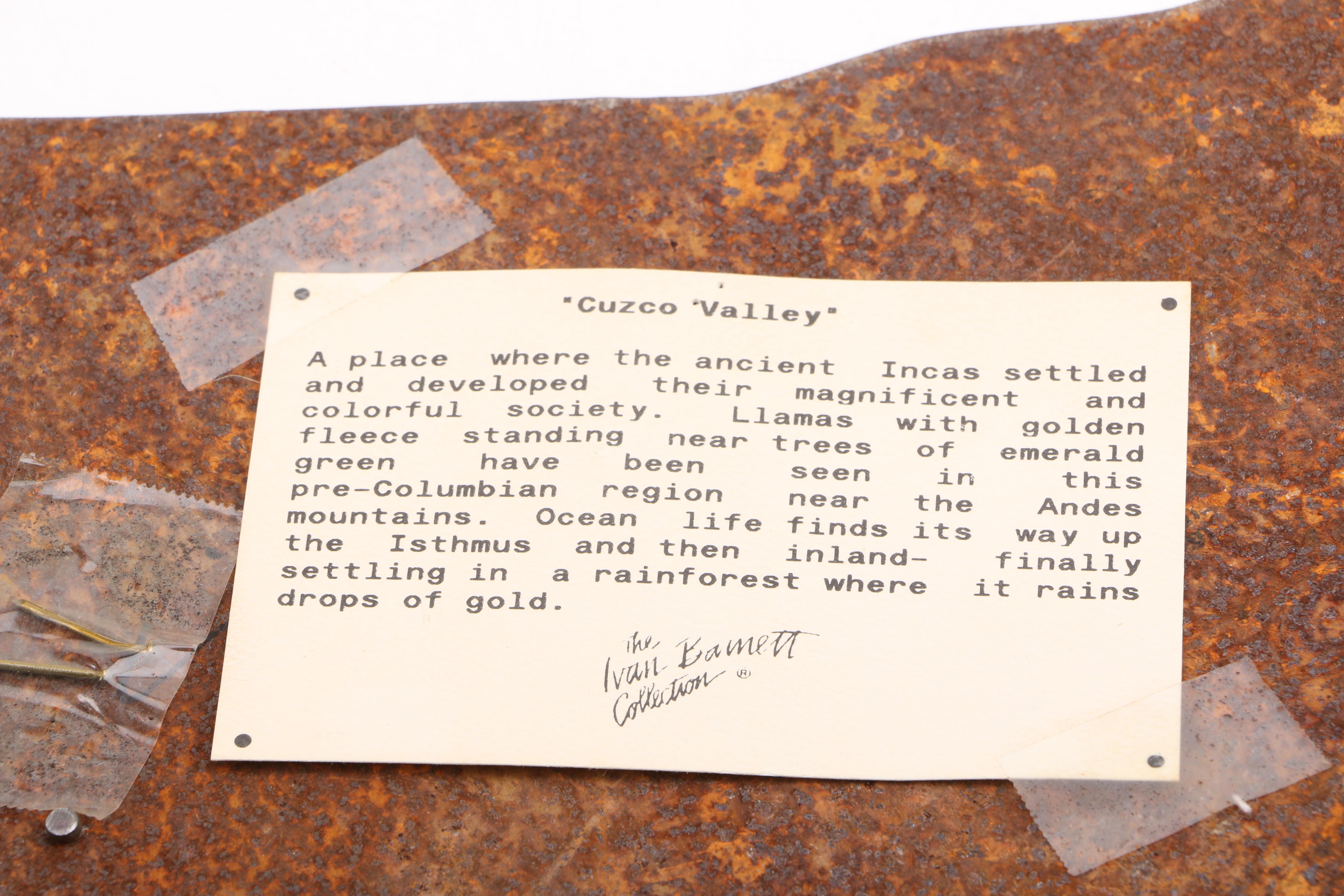 Ivan Barnett Collection "Cuzco Valley" Metal Folk Art Sculpture