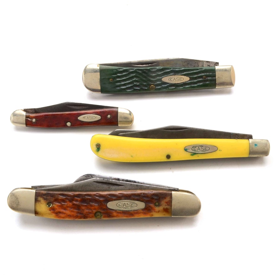 Group of Vintage Case Folding Pocket Knives