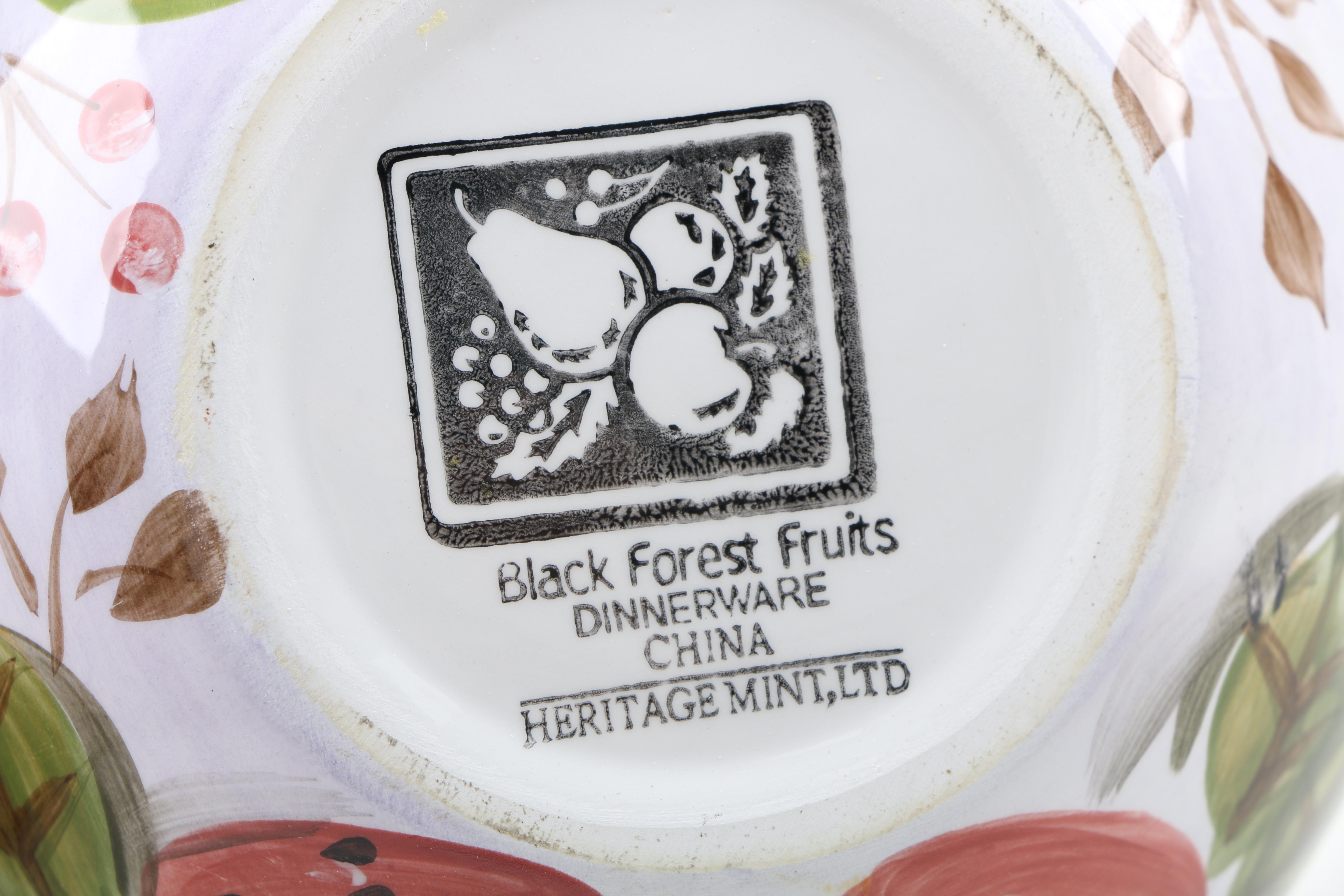 Heritage Mint "Black Forest Fruits" Ceramic Tableware