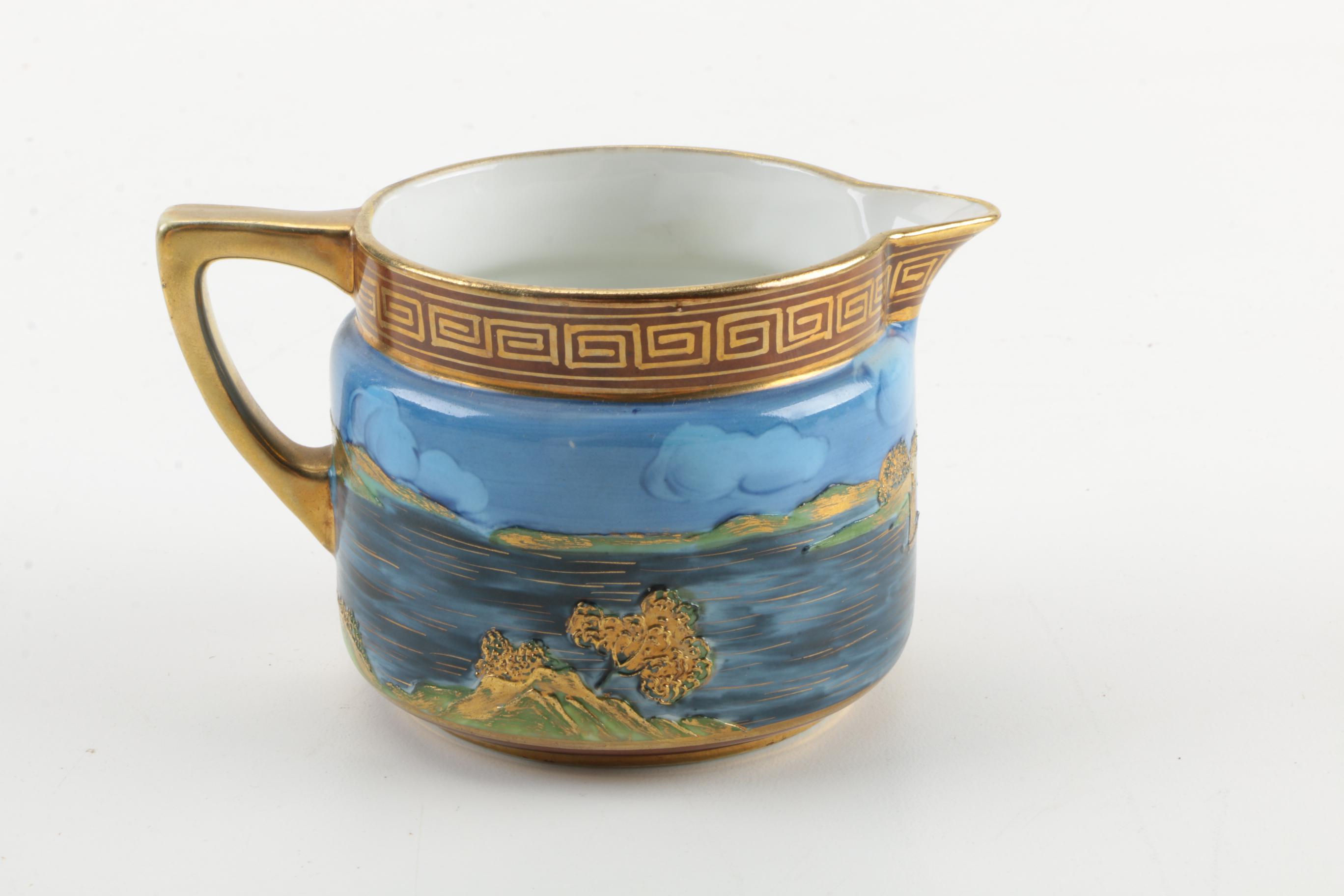 Nippon Hand Painted Moriage Porcelain Tea Set