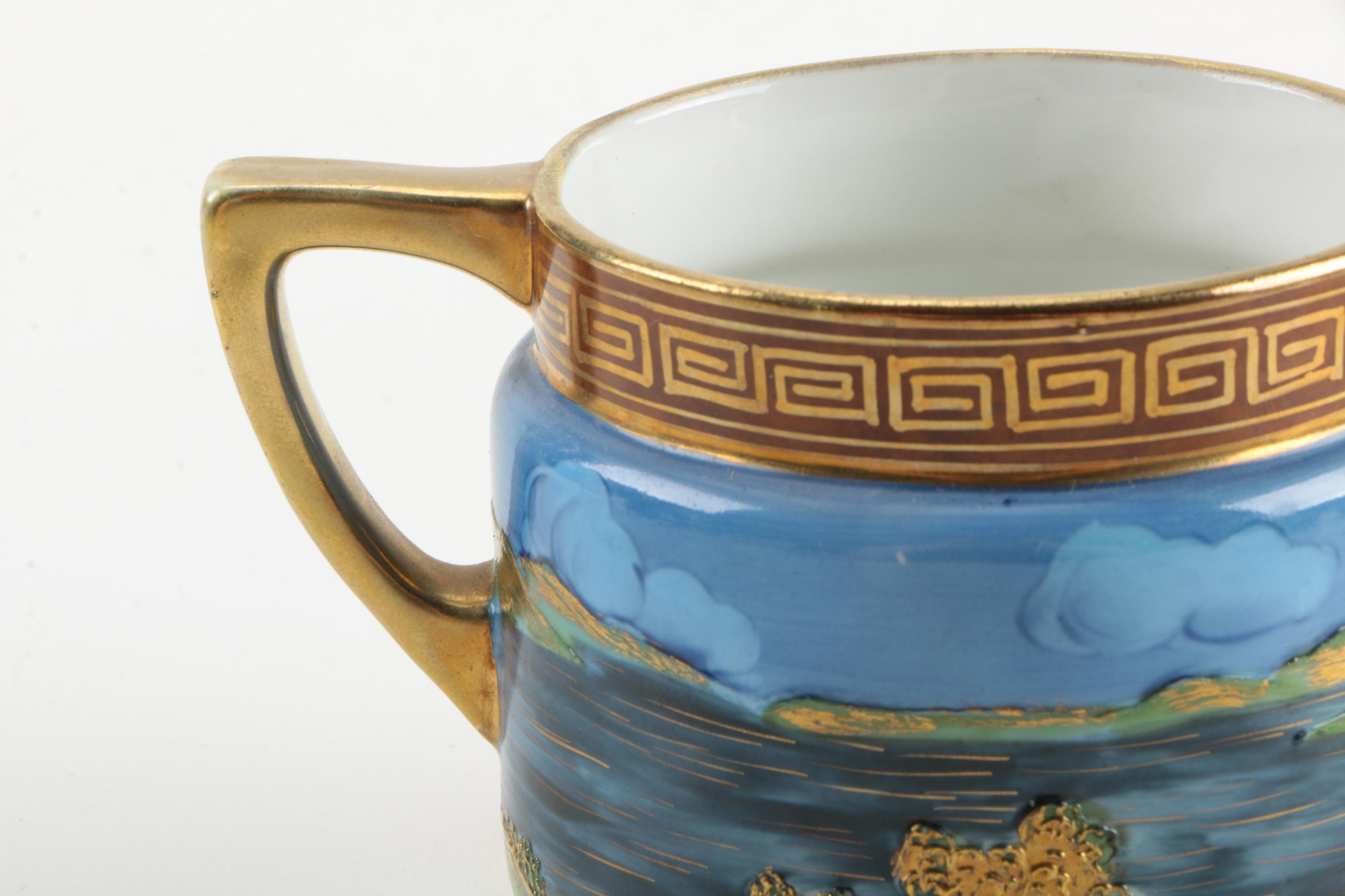 Nippon Hand Painted Moriage Porcelain Tea Set