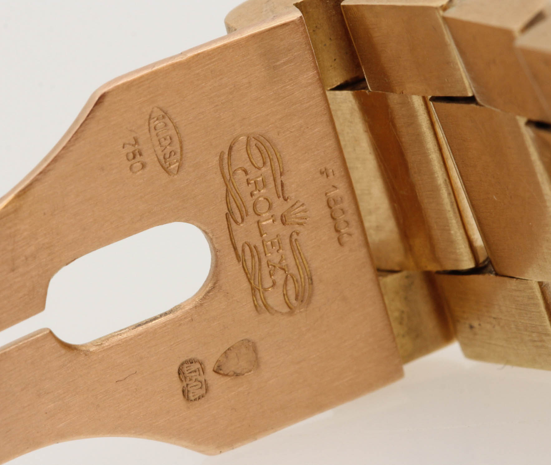 Rolex Oyster 18K Yellow Gold 1.18 CTW Diamond Watch