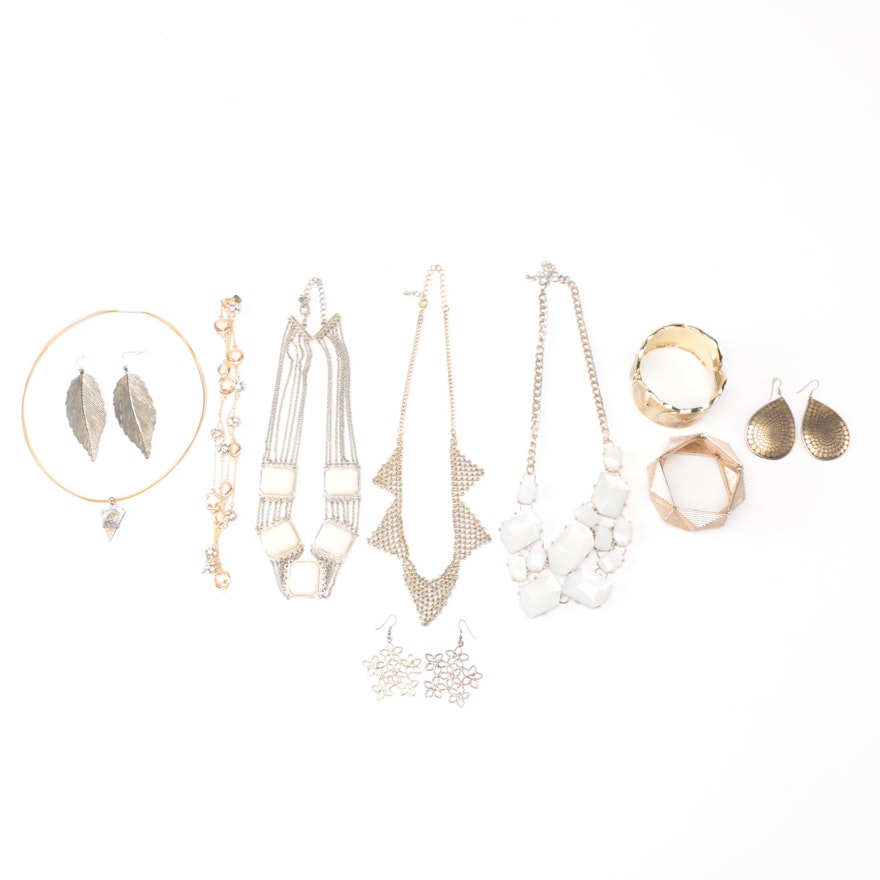 Silver and Gold Tone Costume Jewelry