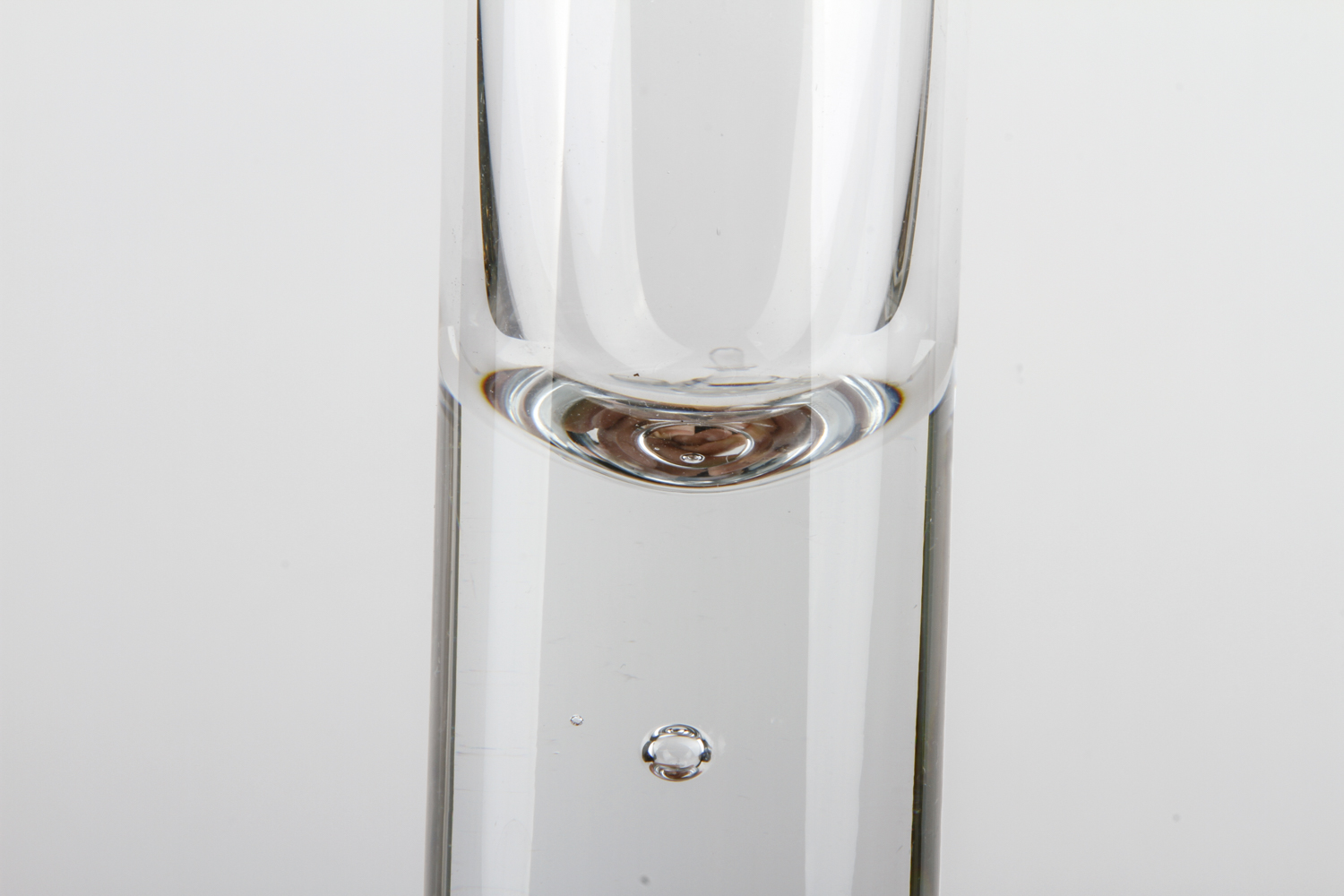 Glass Decanter and Shot Glasses With Sterling Decanter Label