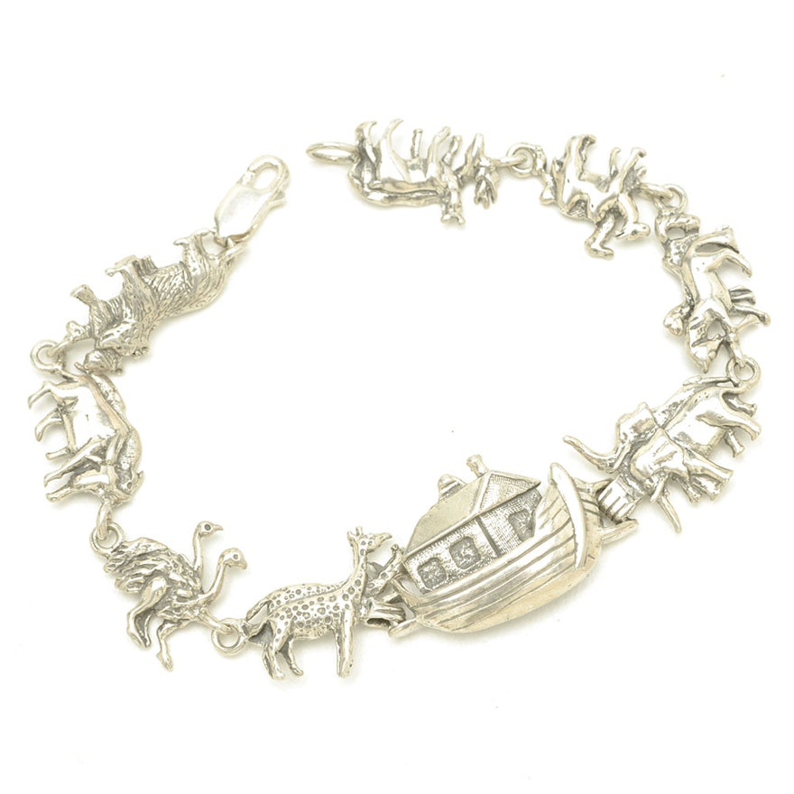 Sterling Silver Noah's Ark Bracelet