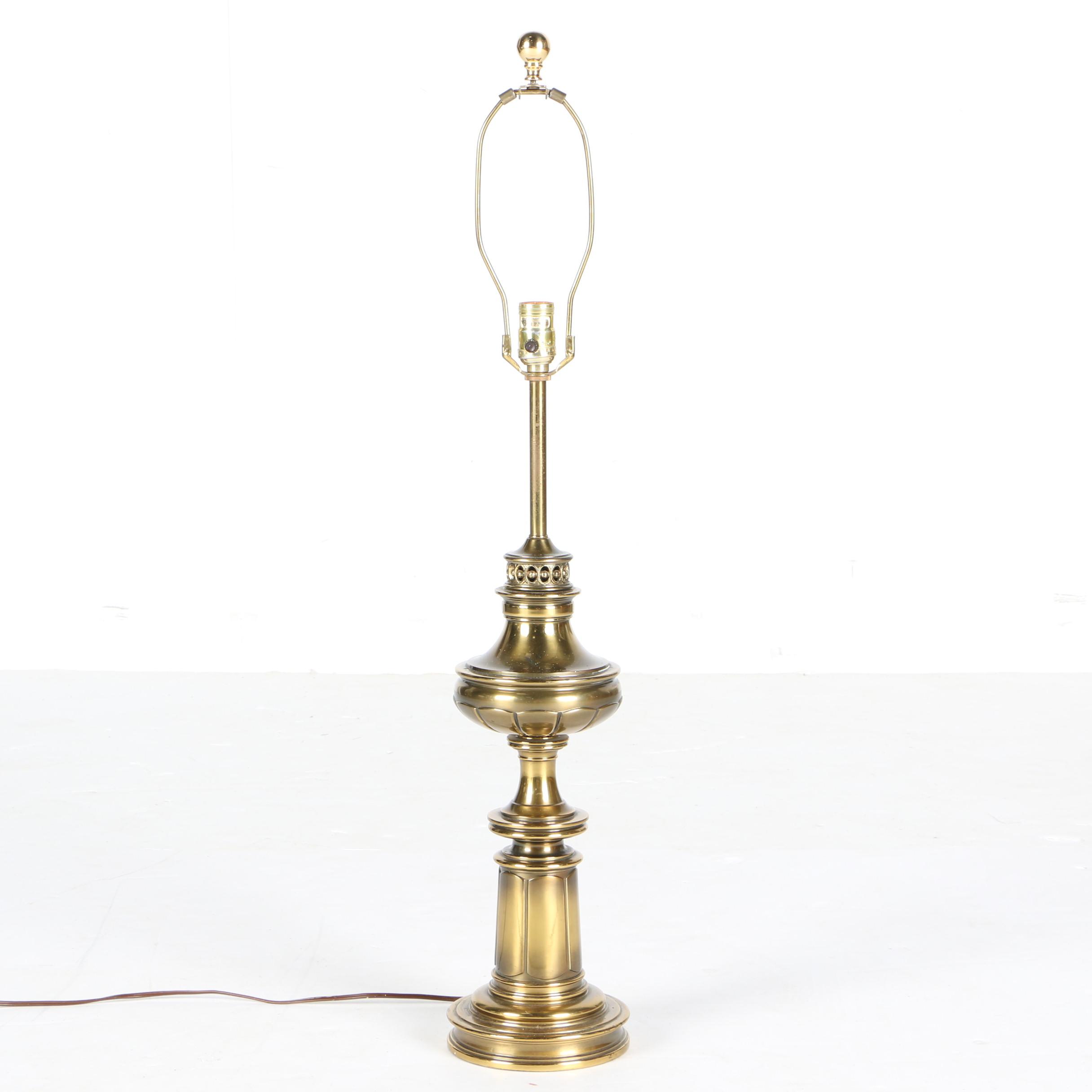 Brass Torch Style Table Lamp