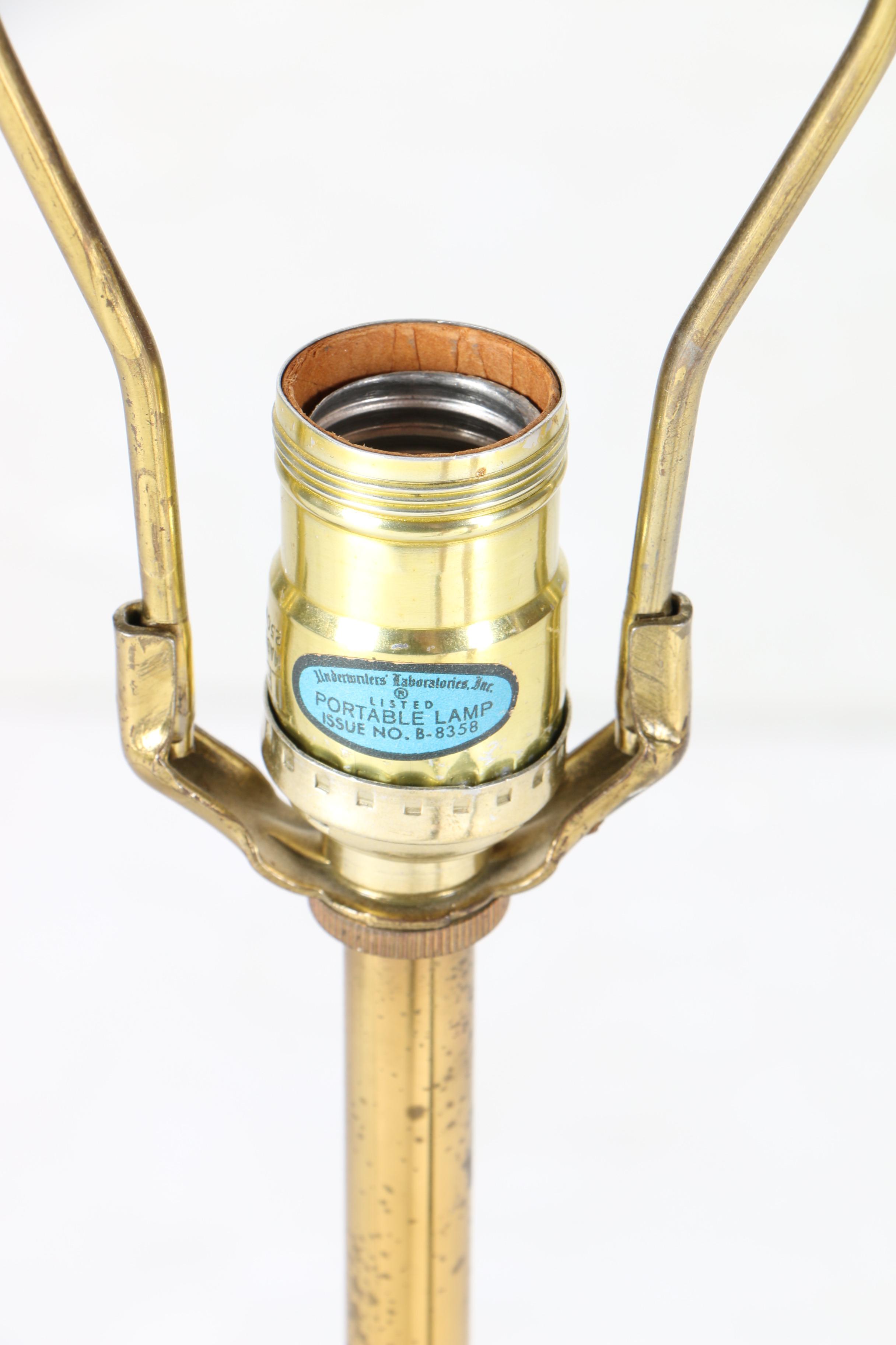 Brass Torch Style Table Lamp