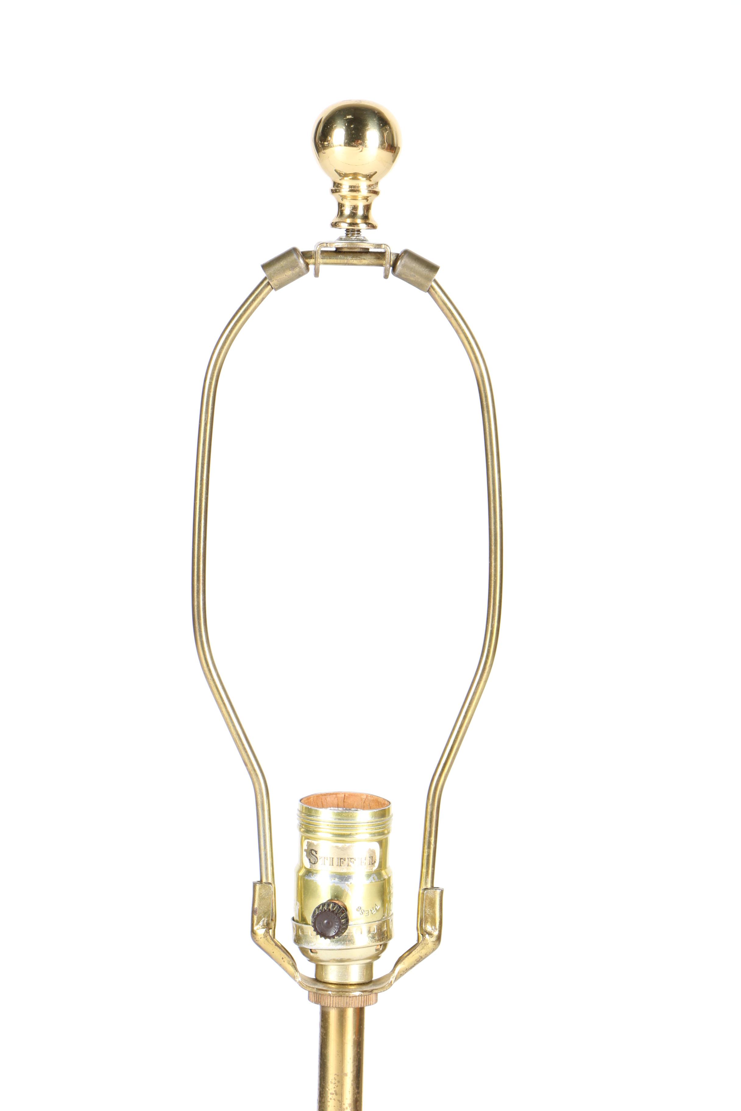 Brass Torch Style Table Lamp