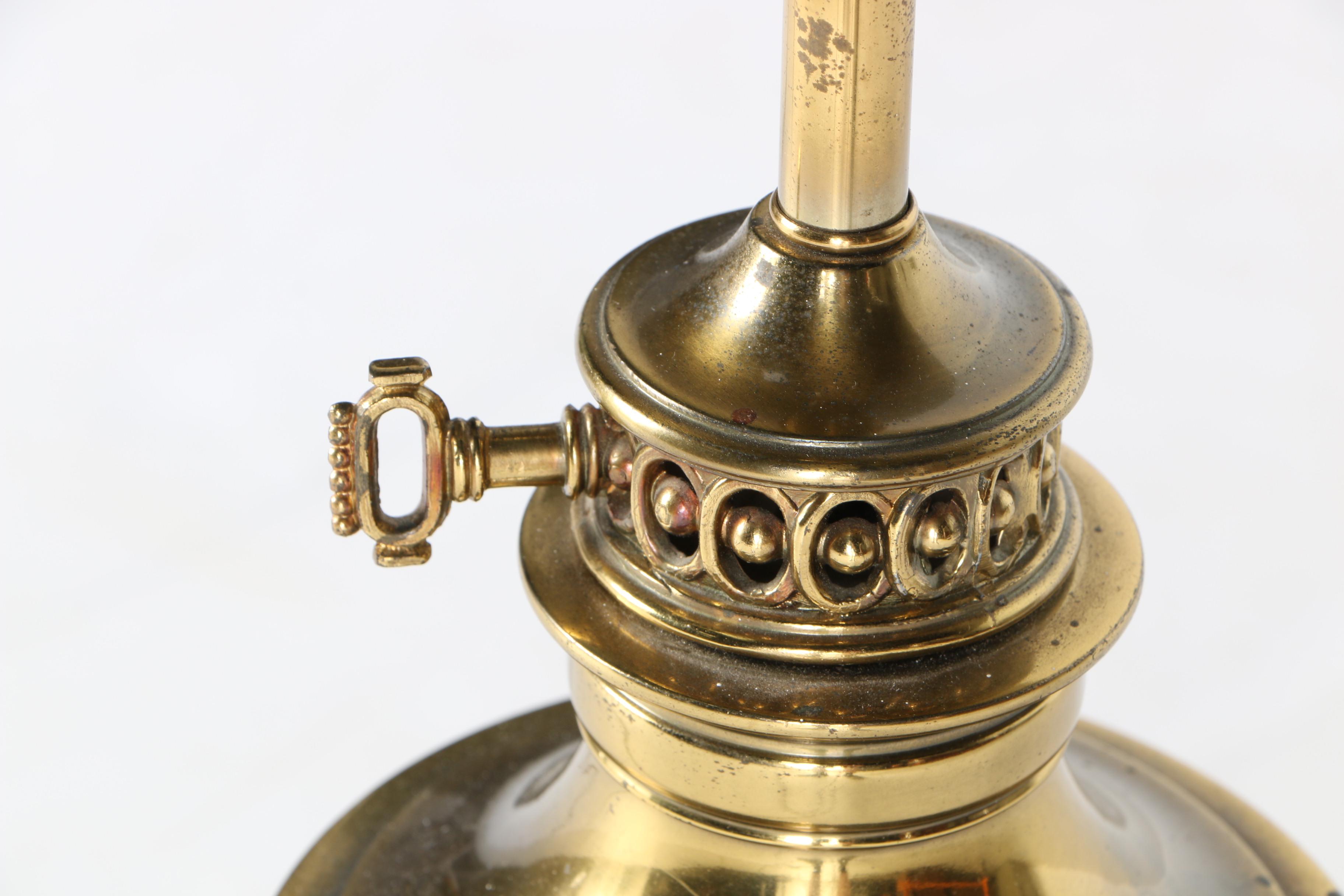Brass Torch Style Table Lamp