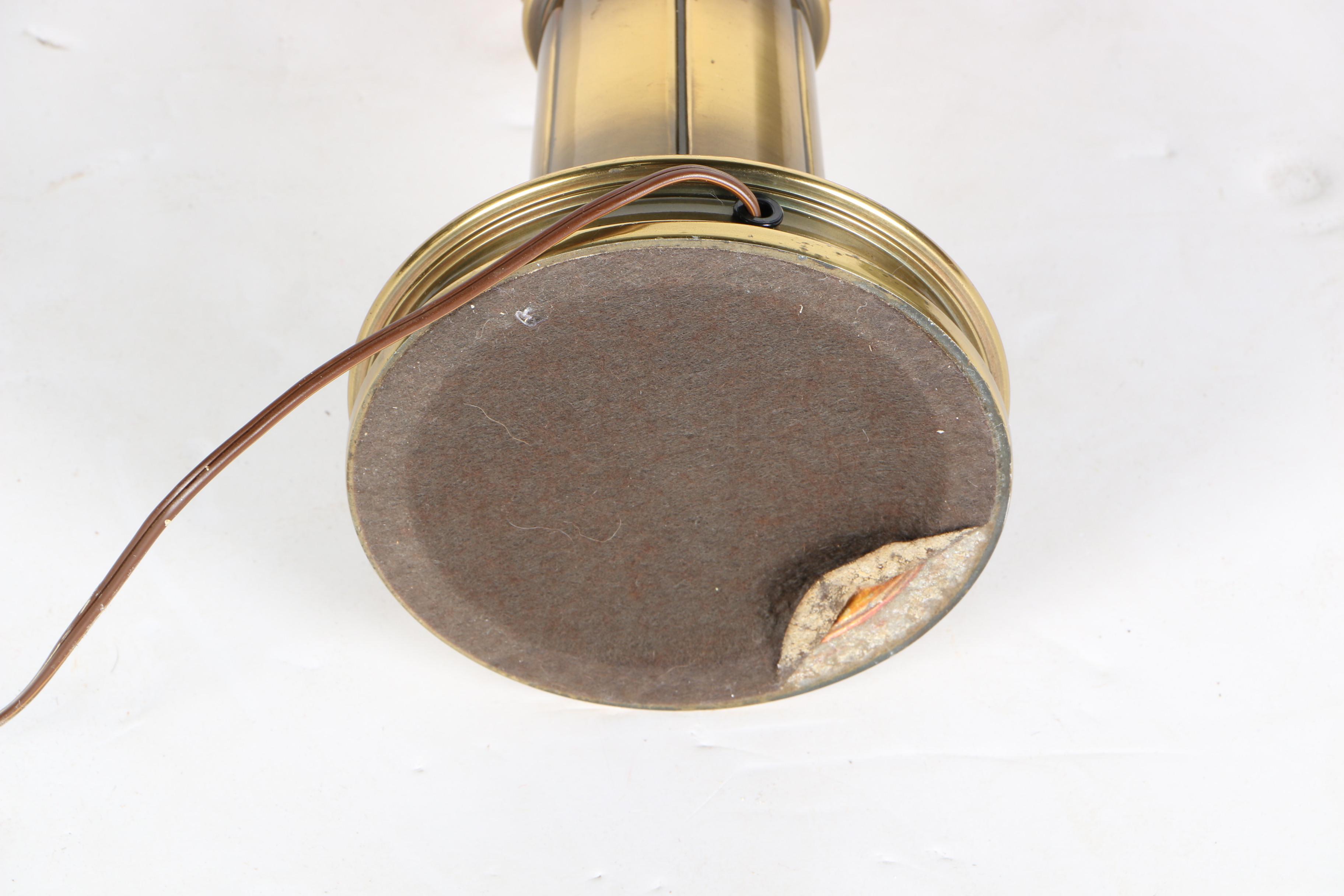 Brass Torch Style Table Lamp