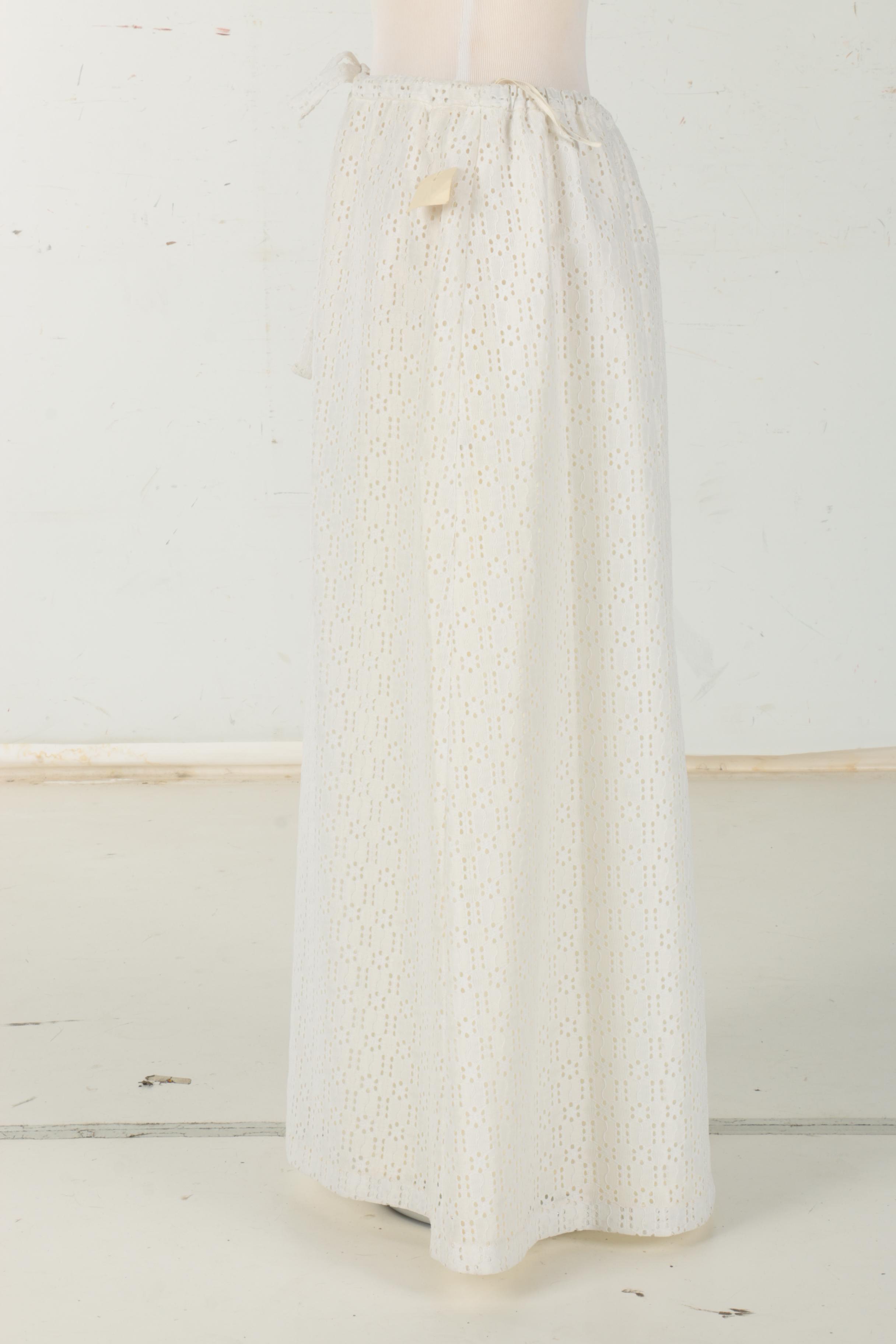 Vintage Linen Skirt and Embroidered Top