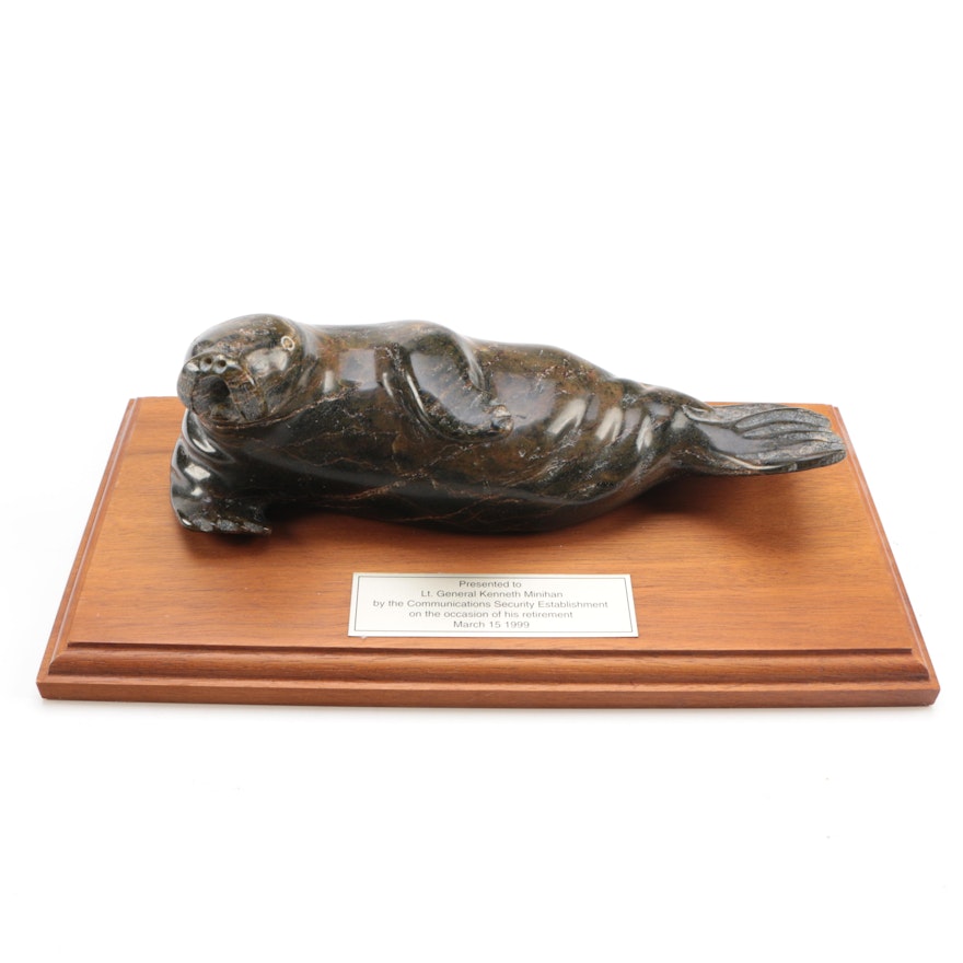 Commemorative Soap Stone Seal Figurine