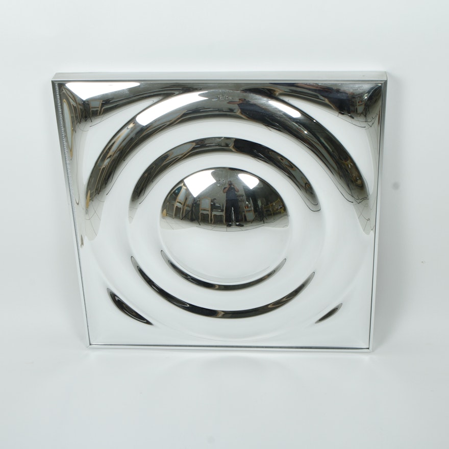 Retro Rippled Wall Mirror