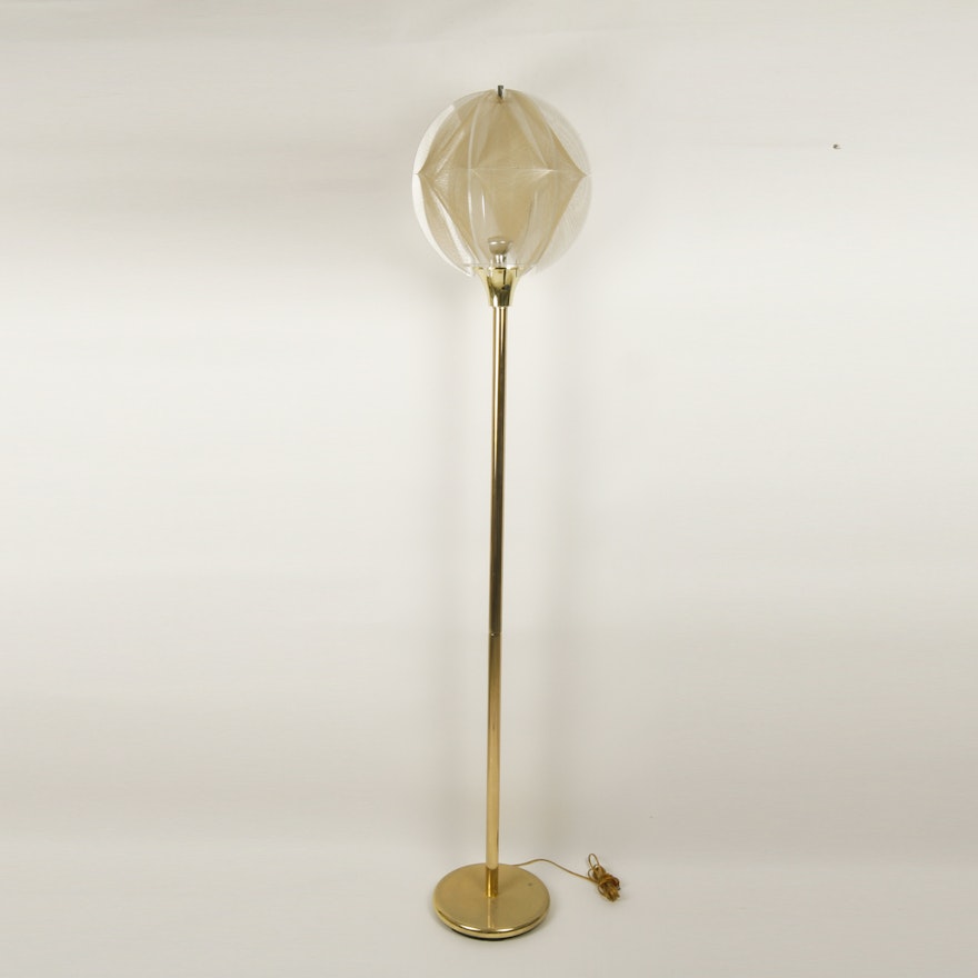 Mid-Century Modern String and Lucite Floor Lamp