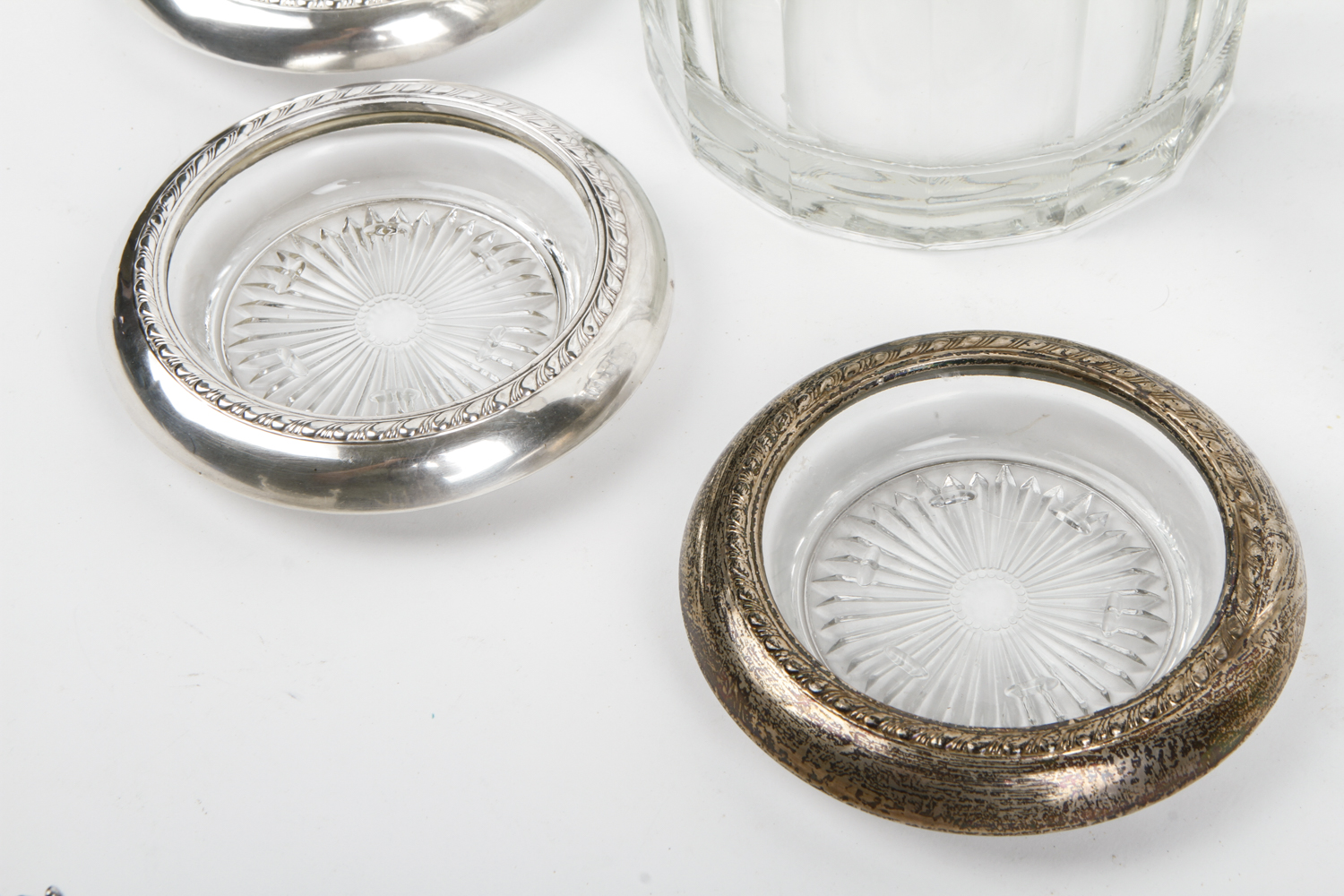 Vintage Silver Plated, Glass and Pewter Barware