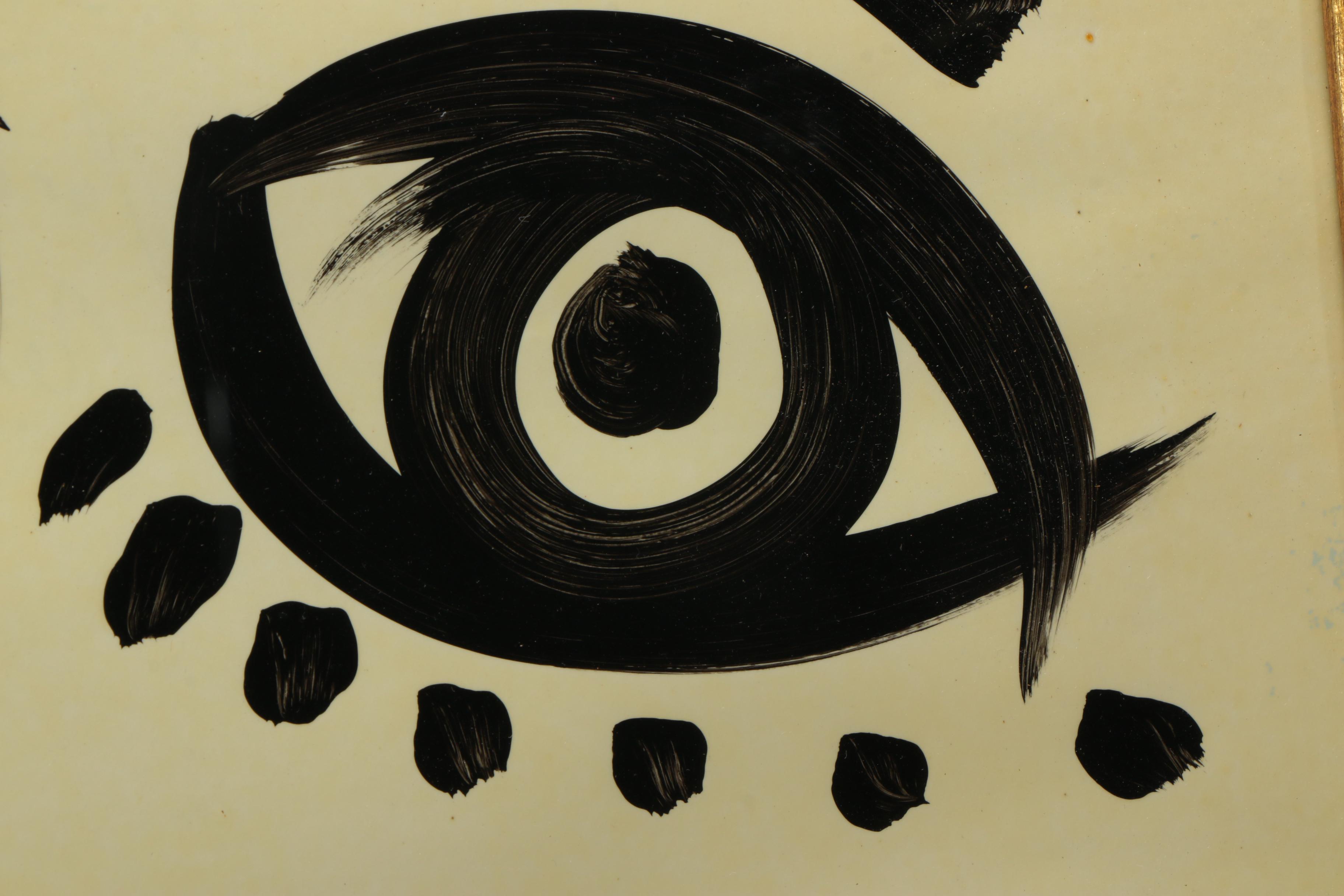 1975 Peter Kiel Ink Painting on Board "Flamanco Dancer"