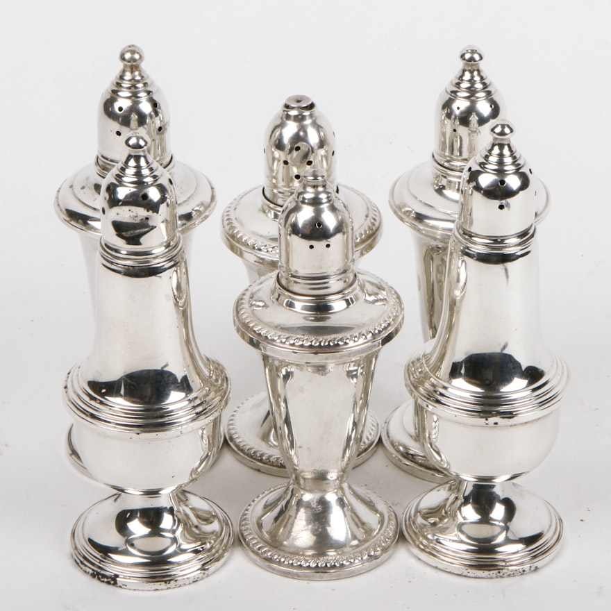 Weighted Sterling Silver Salt and Pepper Shakers