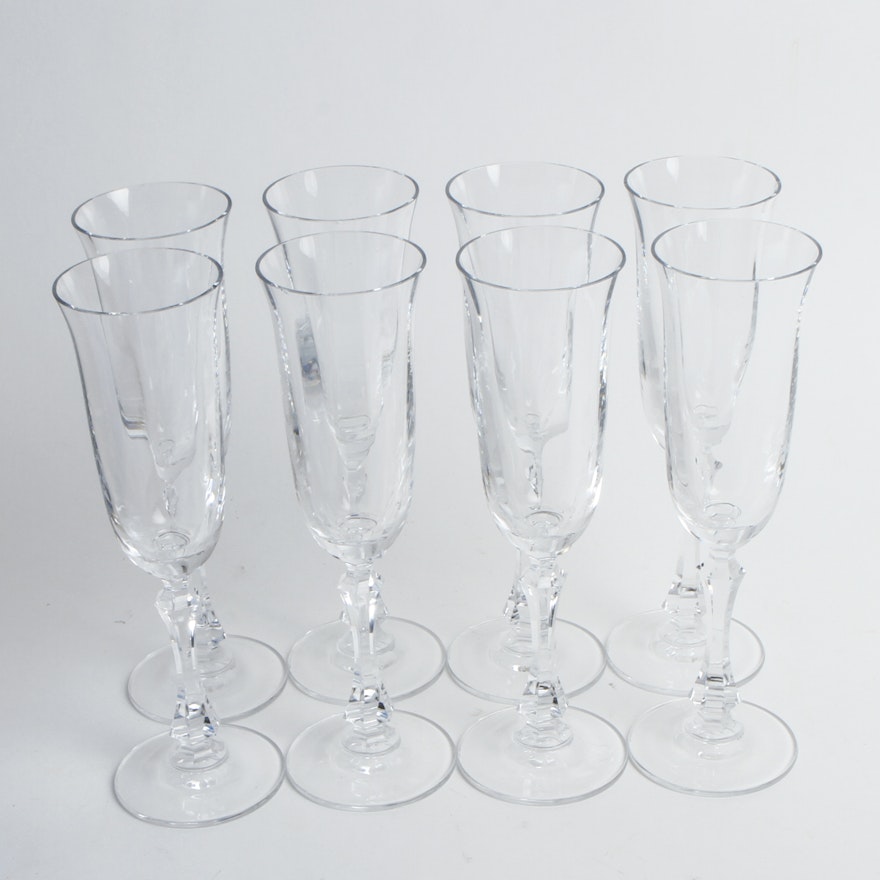 Crystal Fluted Champagne Glasses