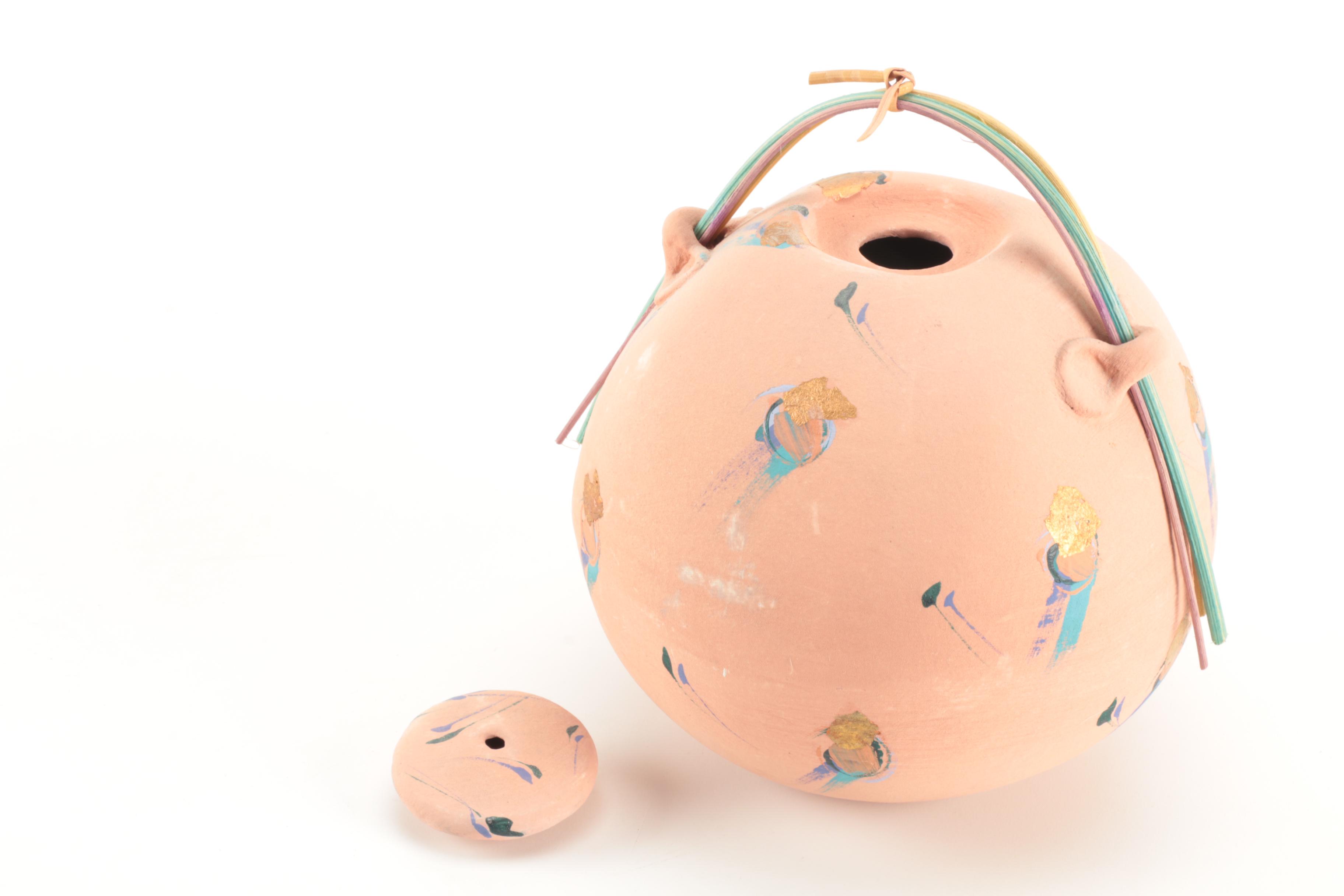 Hand Thrown Stoneware Decorative Jar by Laura Ross