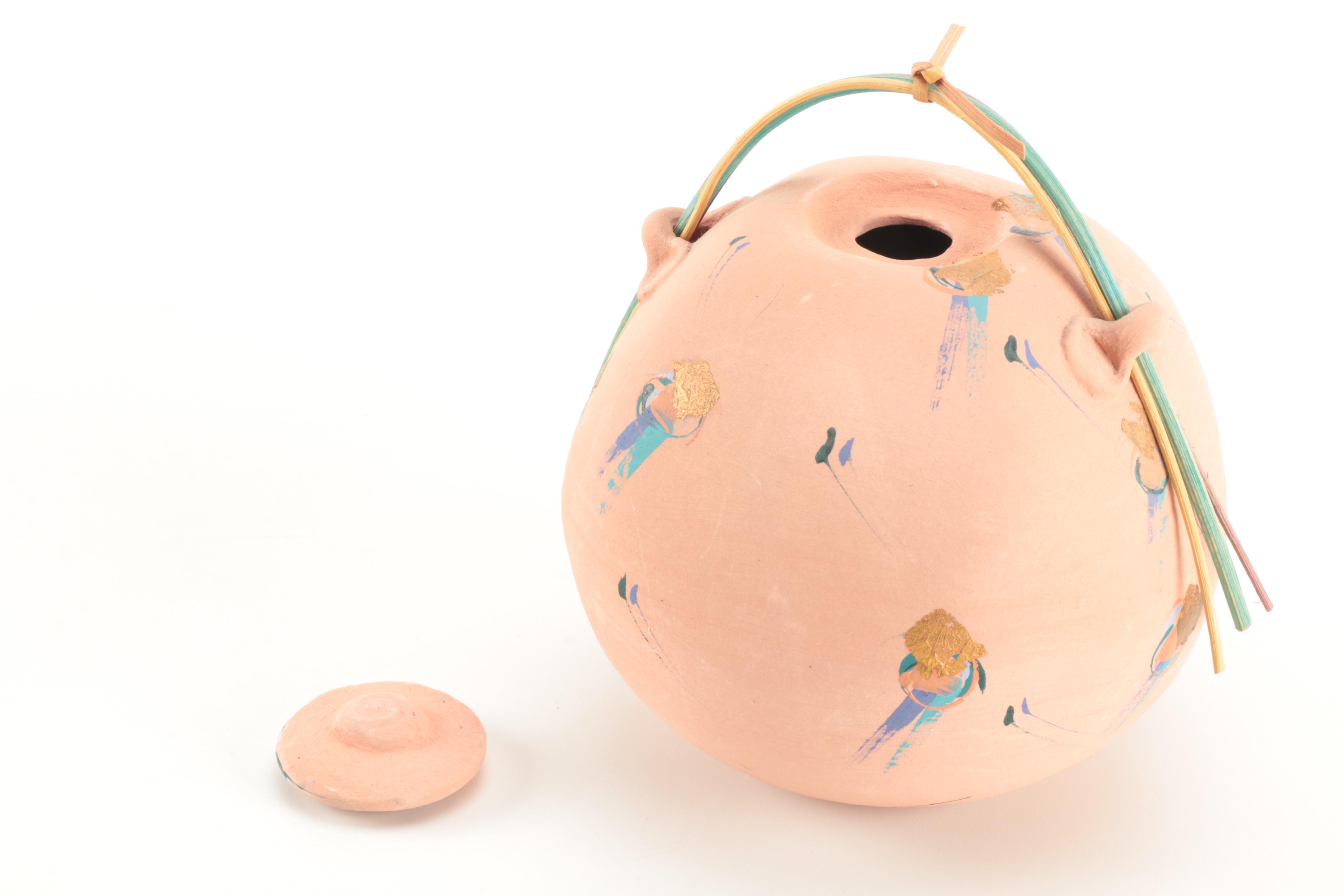 Hand Thrown Stoneware Decorative Jar by Laura Ross