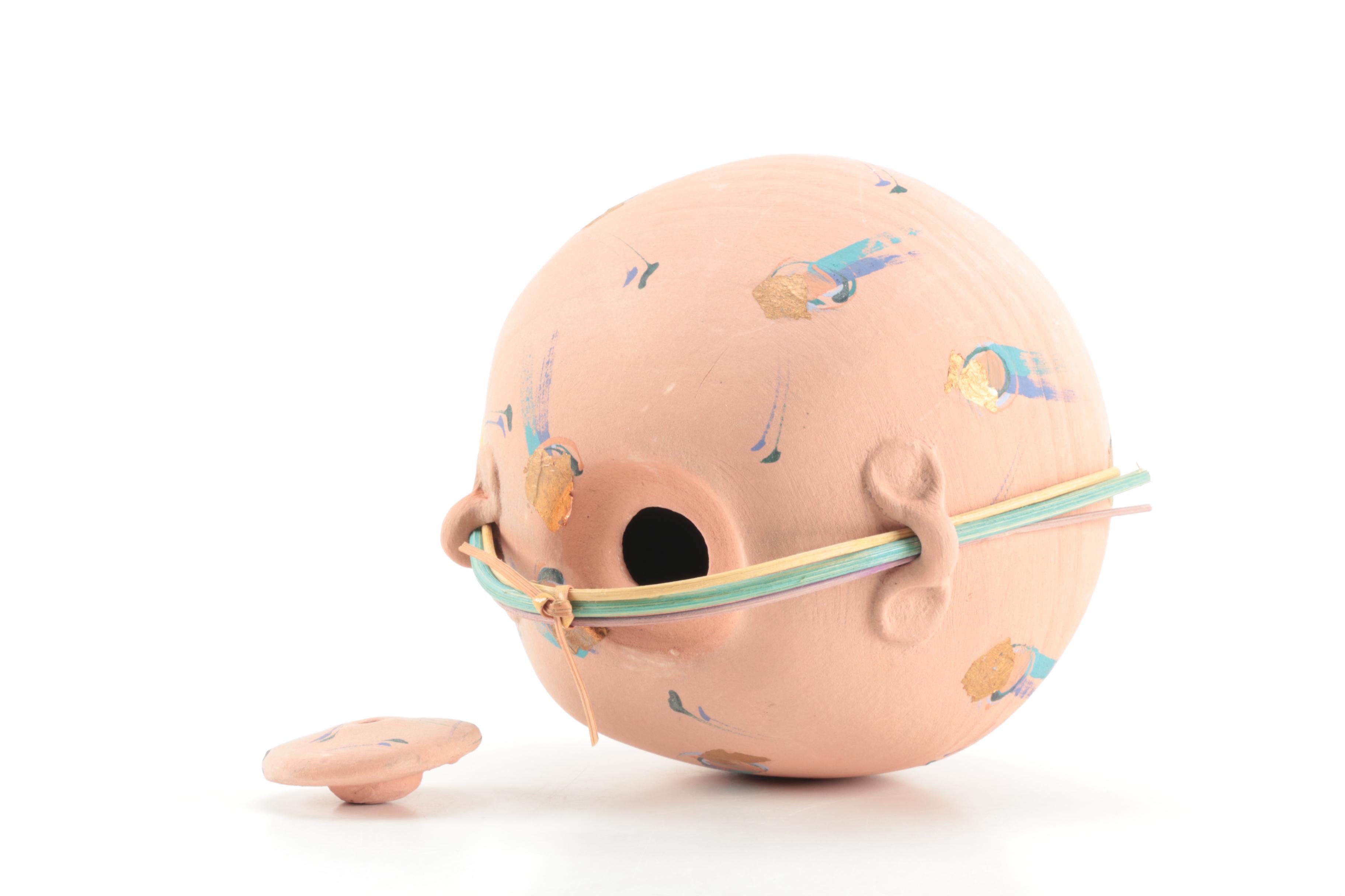 Hand Thrown Stoneware Decorative Jar by Laura Ross