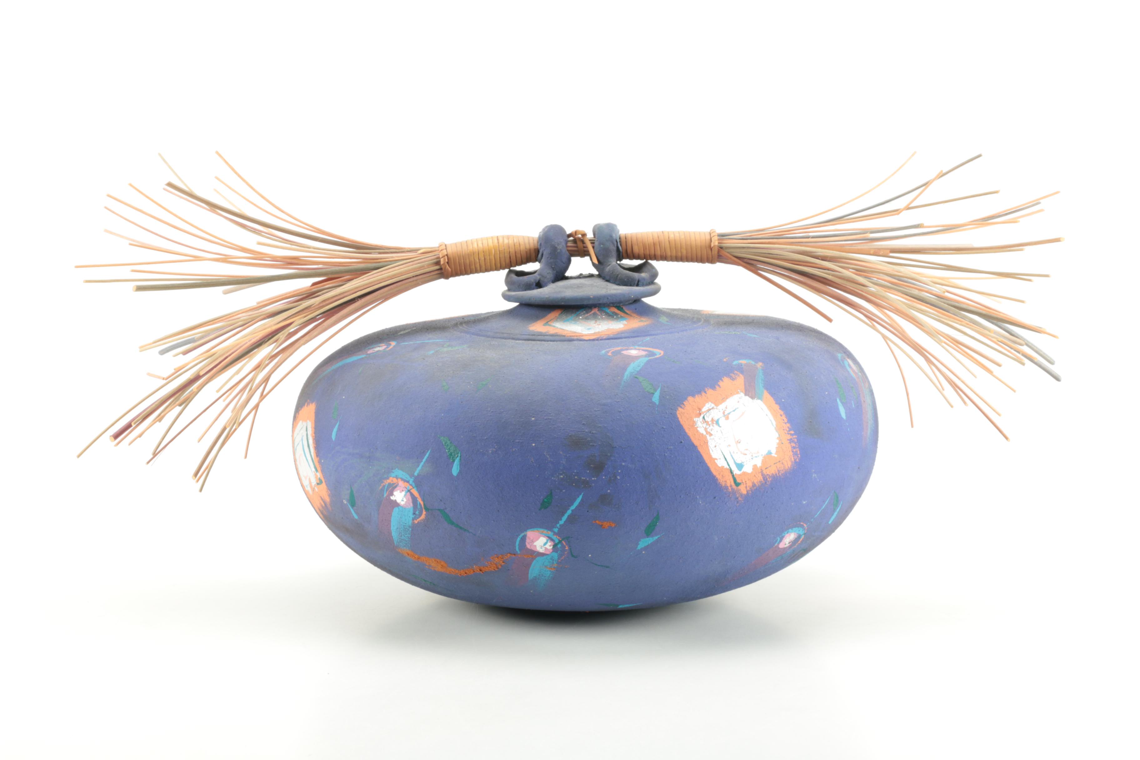 Hand Thrown Laura Ross Decorative Jar