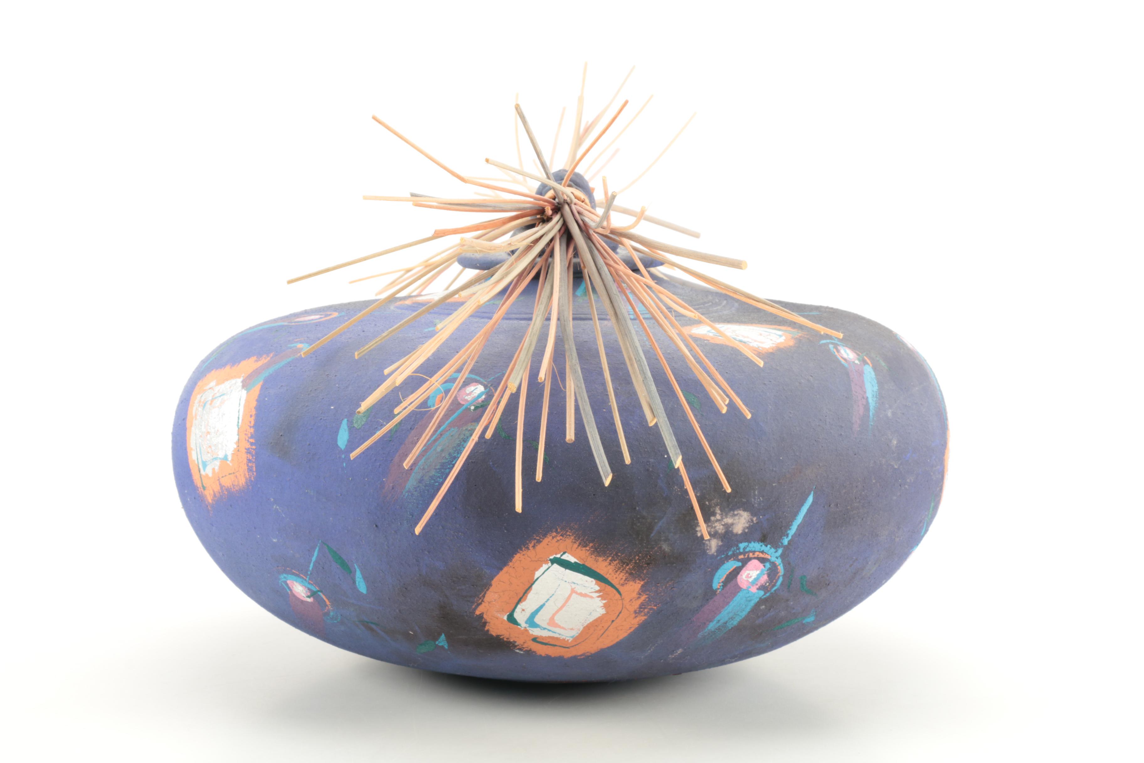 Hand Thrown Laura Ross Decorative Jar