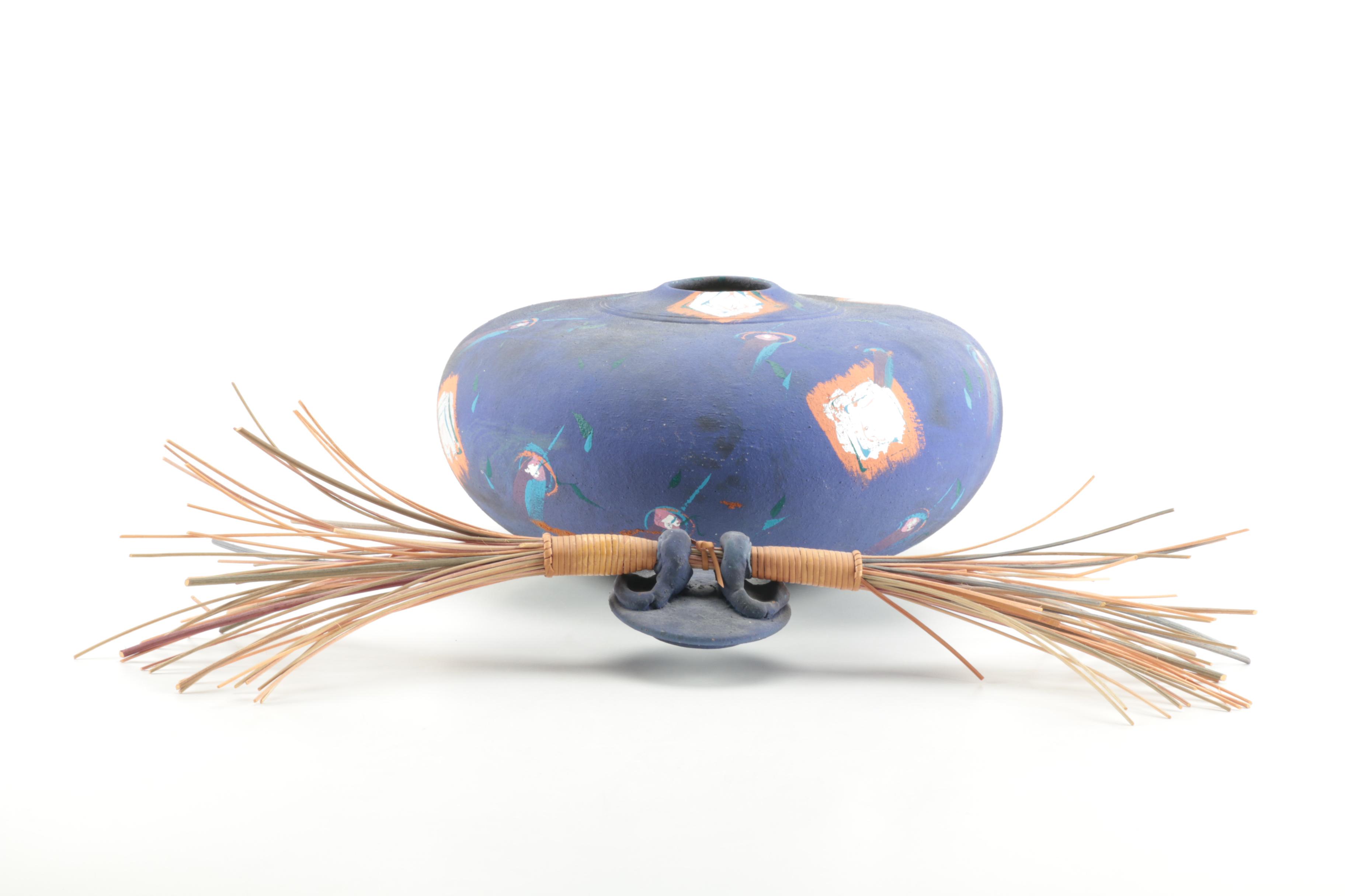 Hand Thrown Laura Ross Decorative Jar