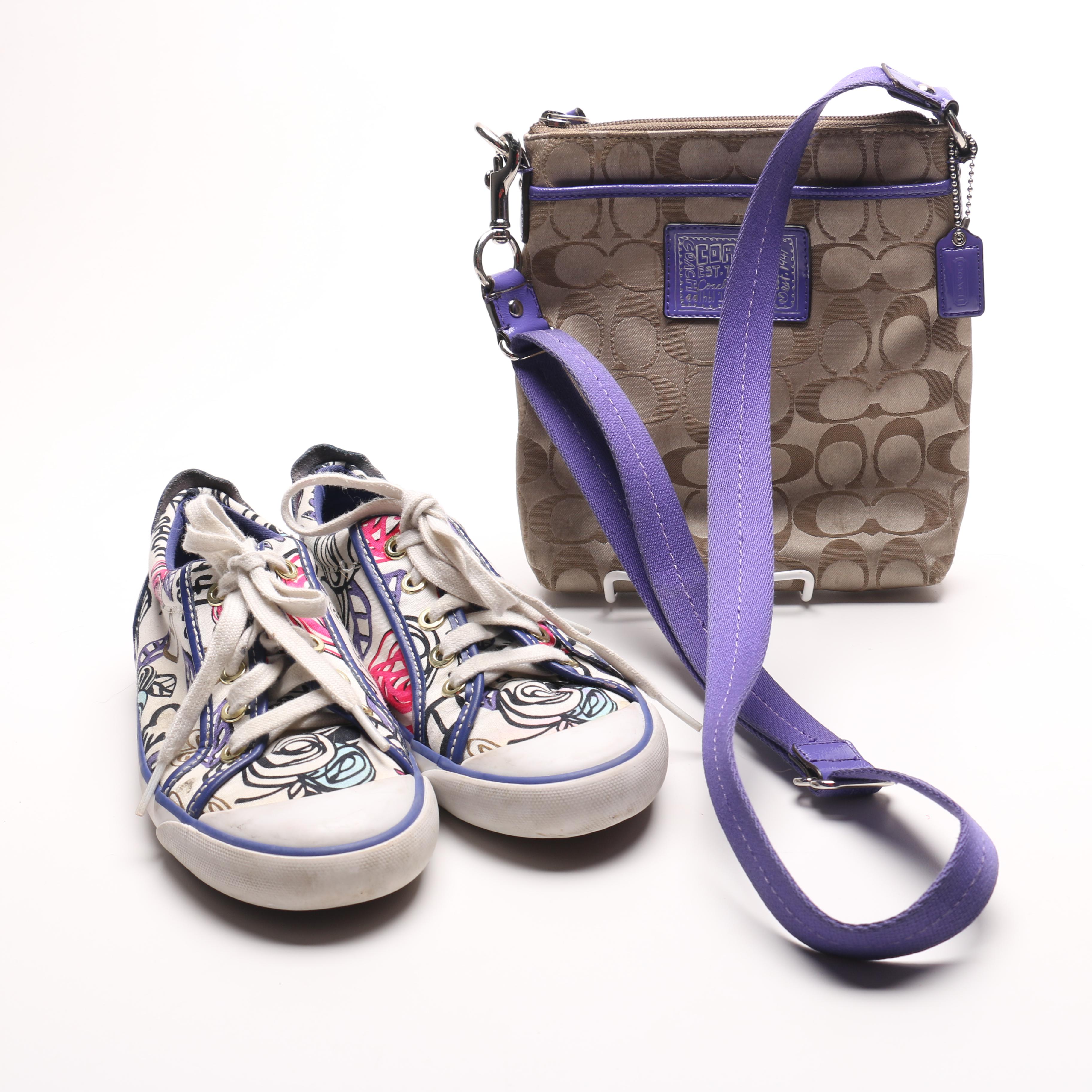 Coach Barrett Sneakers and Cross Body Sling Bag