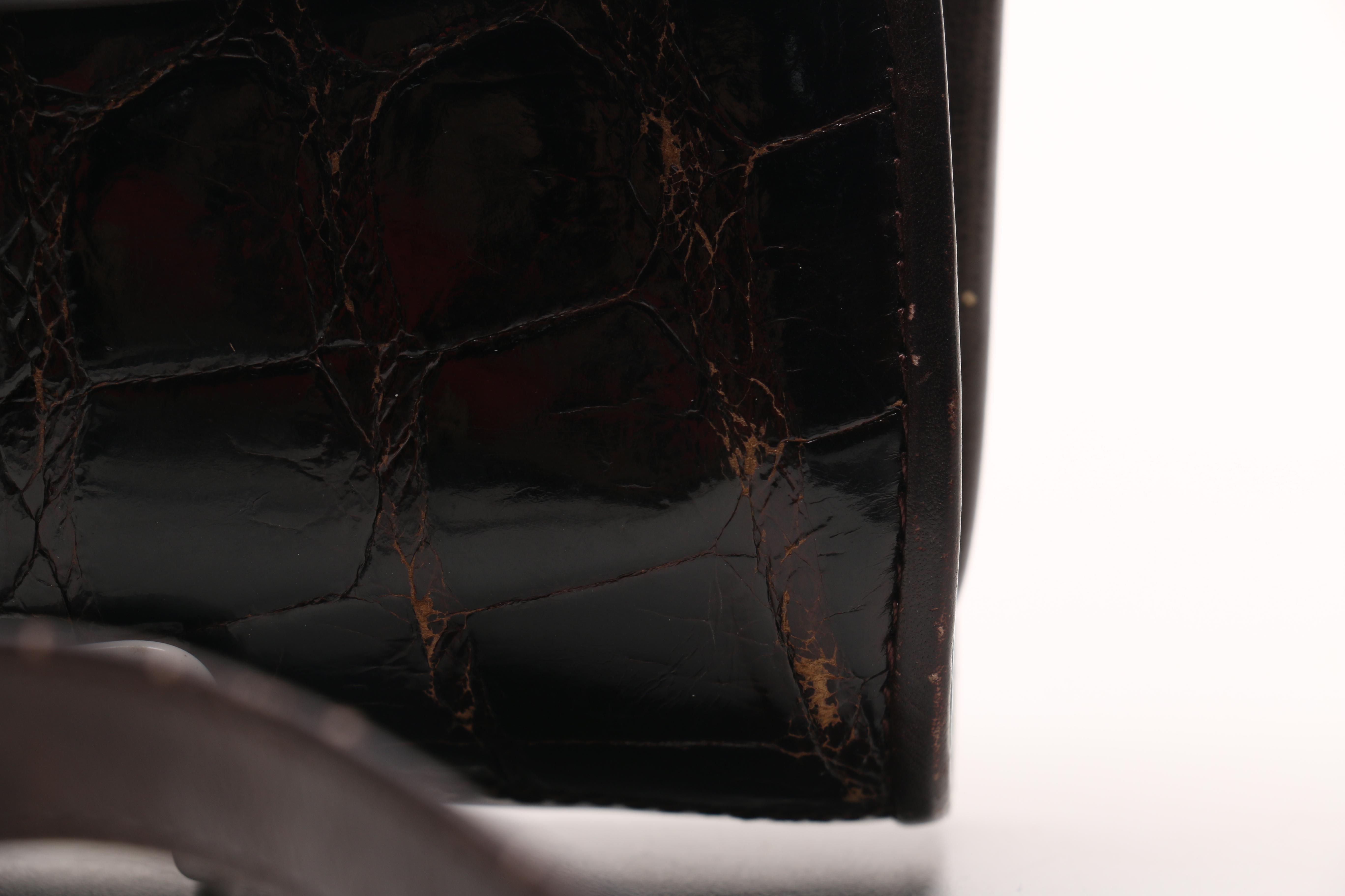 Vintage Céline Brown Alligator Skin Convertible Clutch