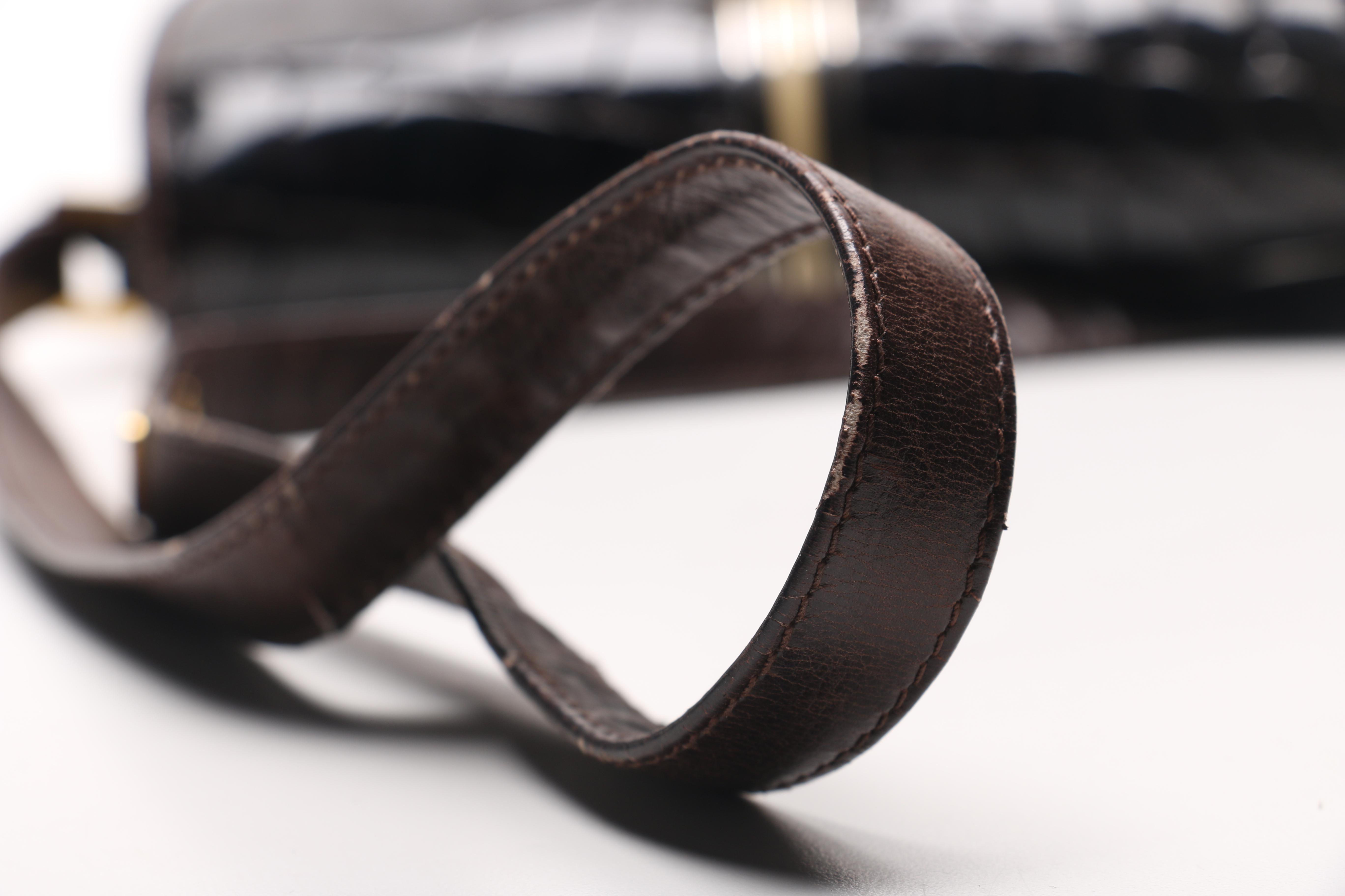 Vintage Céline Brown Alligator Skin Convertible Clutch