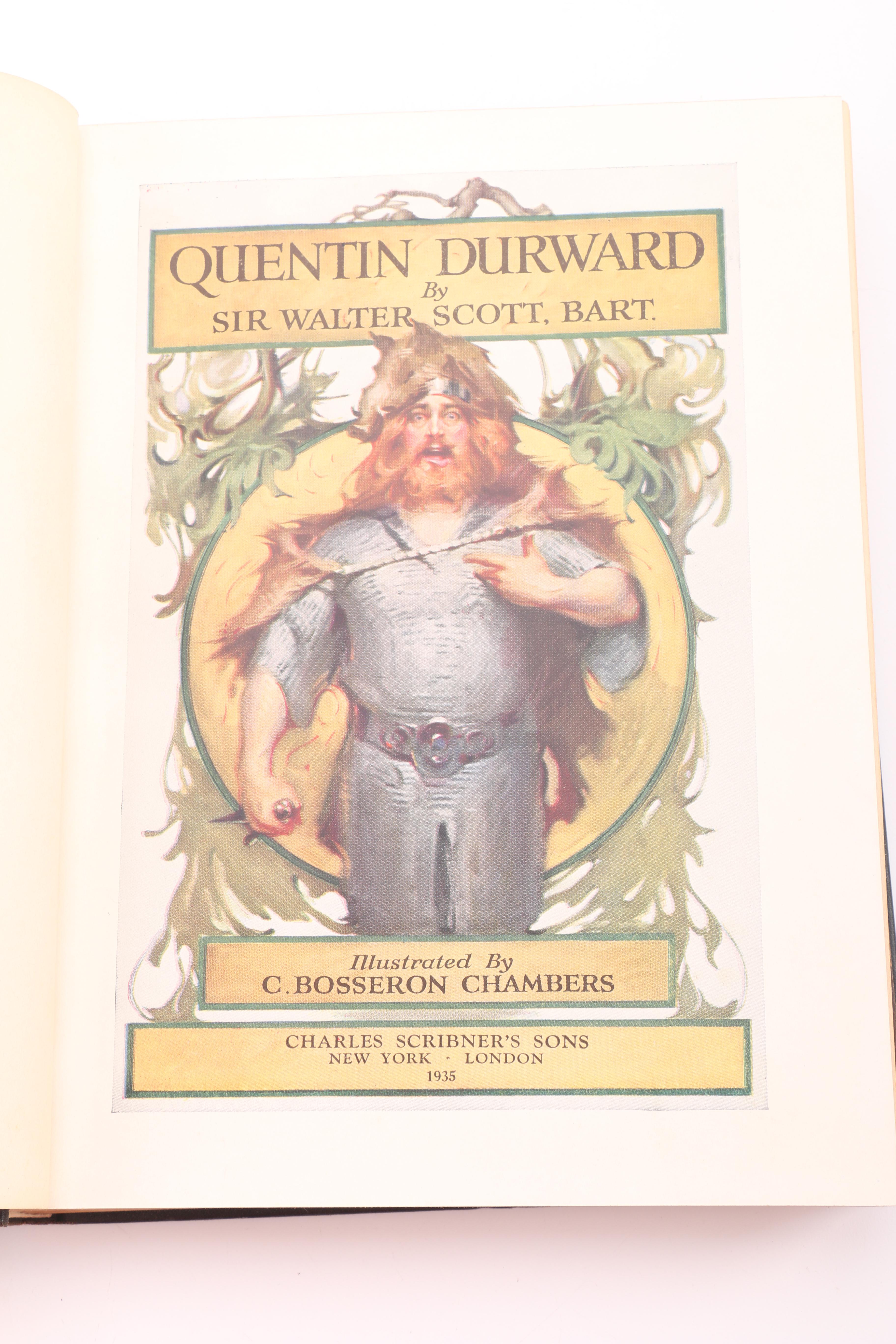 Vintage Fiction Books Including Sir Walter Scott and John Steinbeck