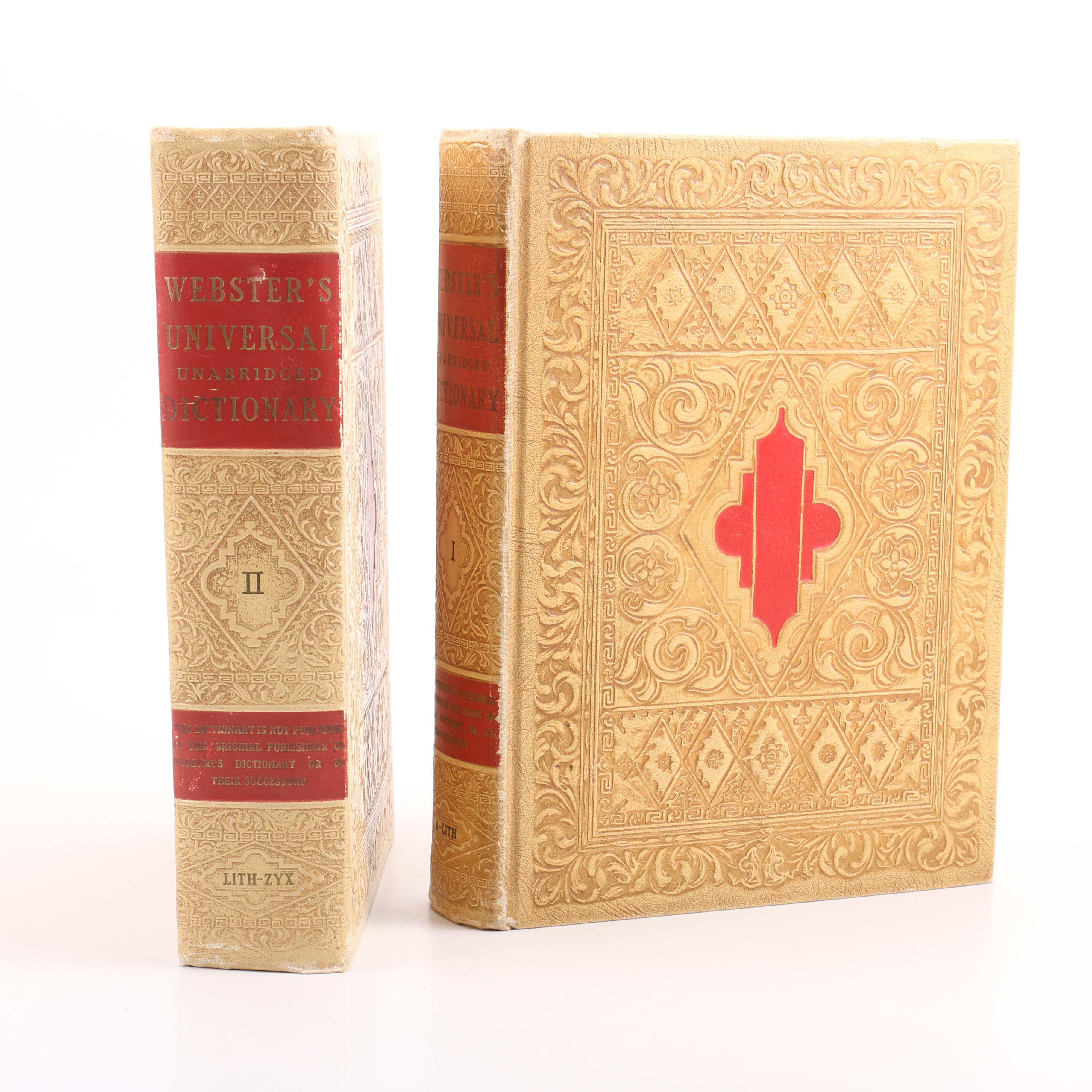 1936 "Webster's Universal Unabridged Dictionary" Volumes I and II