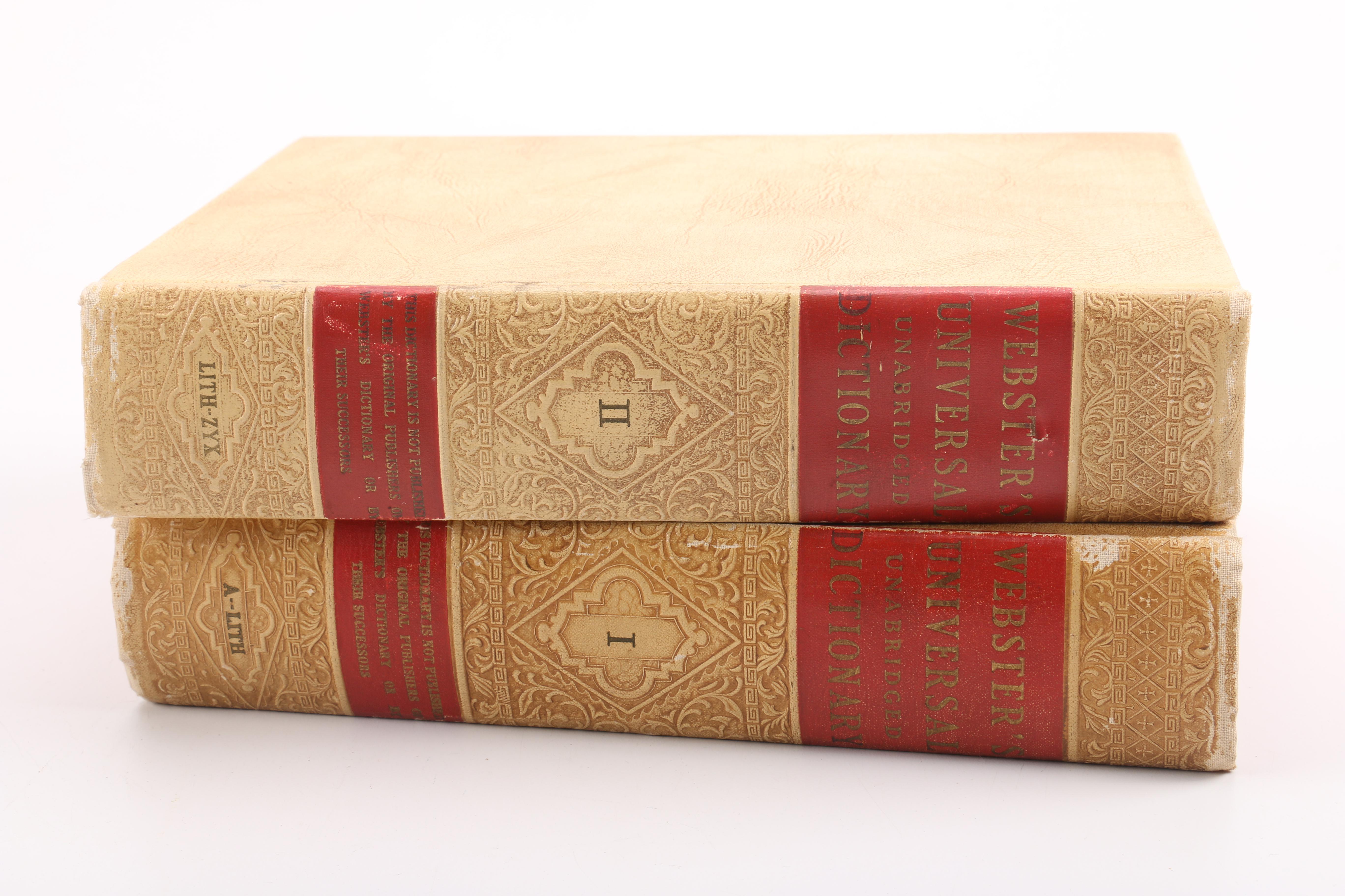 1936 "Webster's Universal Unabridged Dictionary" Volumes I and II