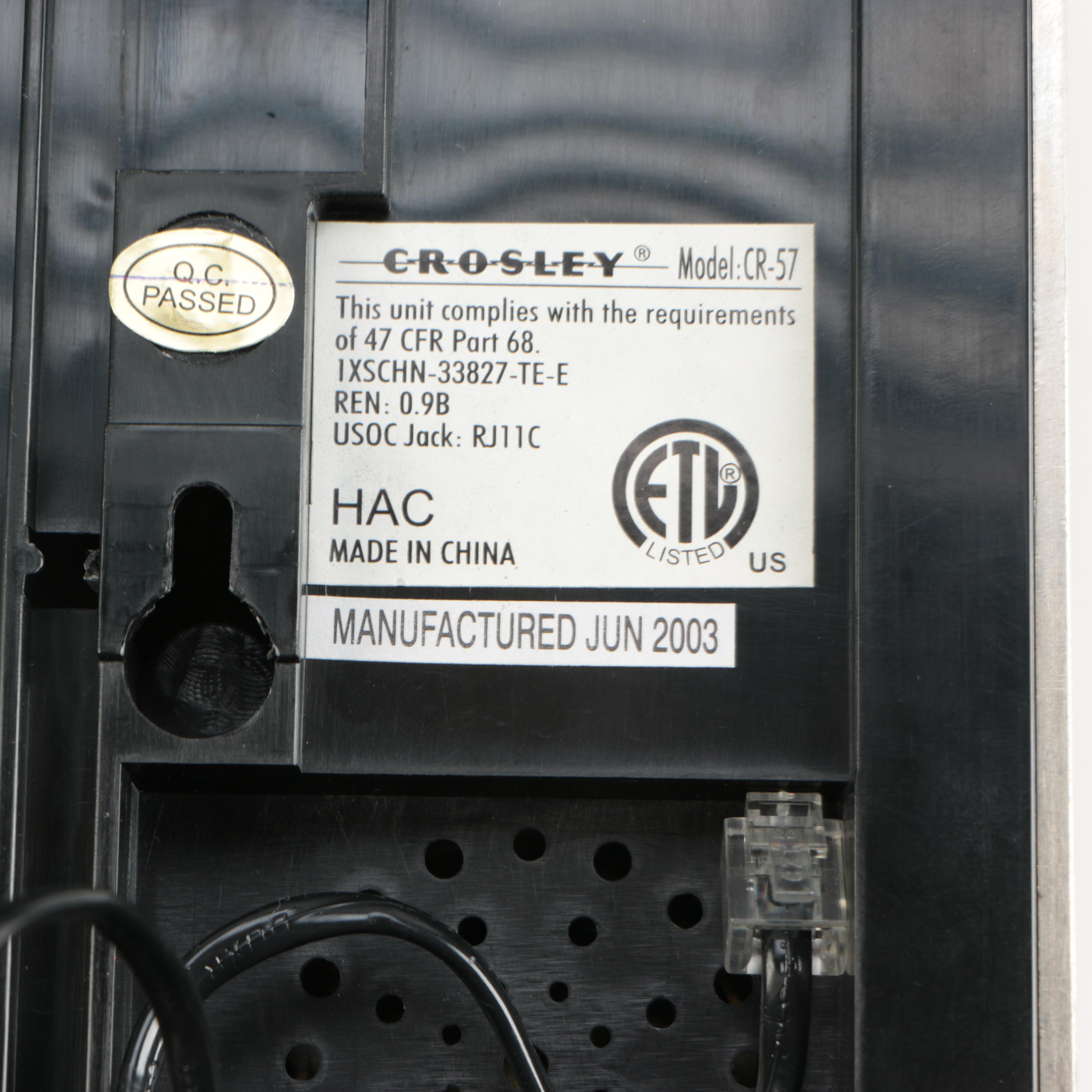 Crosley Wall Mount Rotary Style Telephone