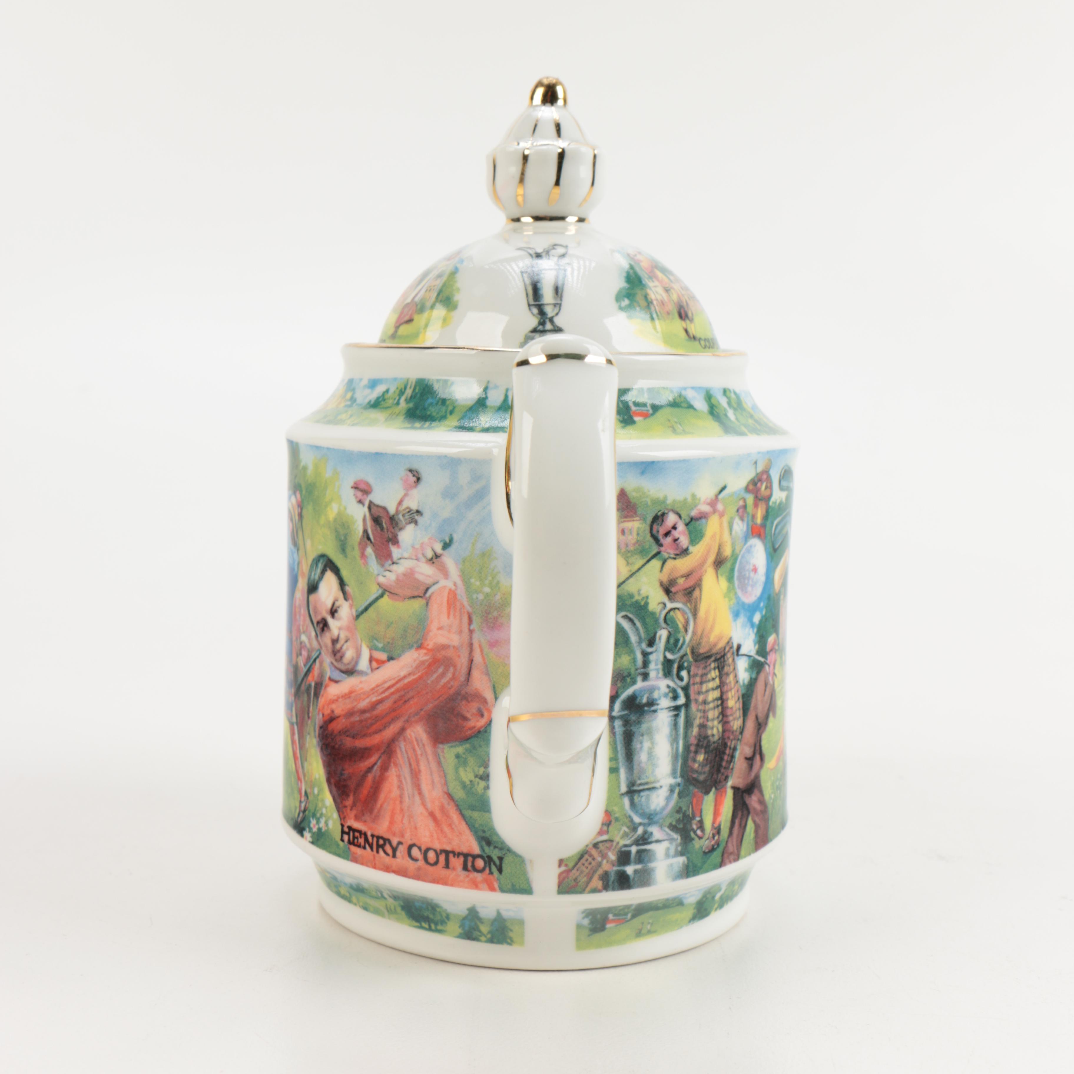 James Sadler "Sporting Heroes" Porcelain Teapot