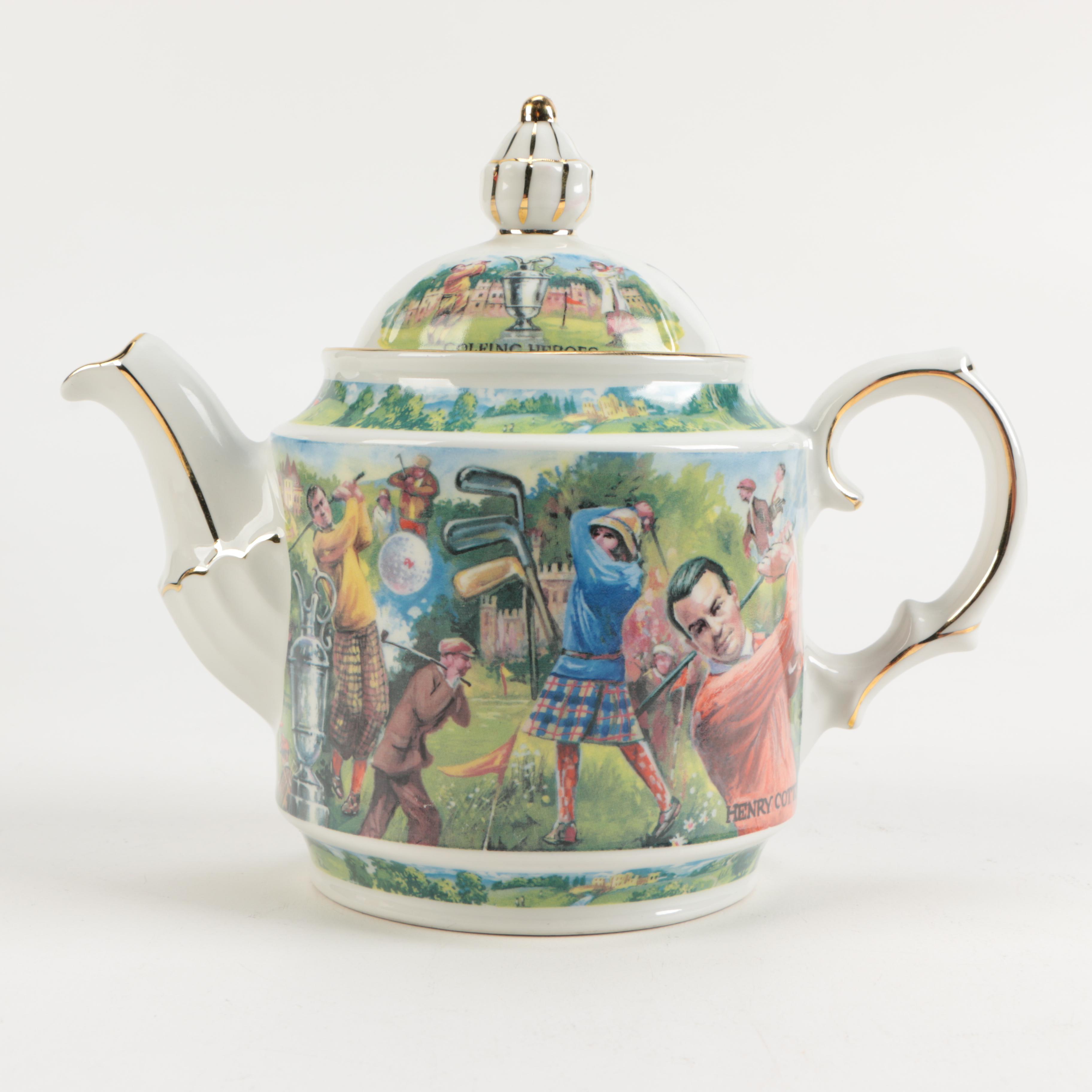 James Sadler "Sporting Heroes" Porcelain Teapot