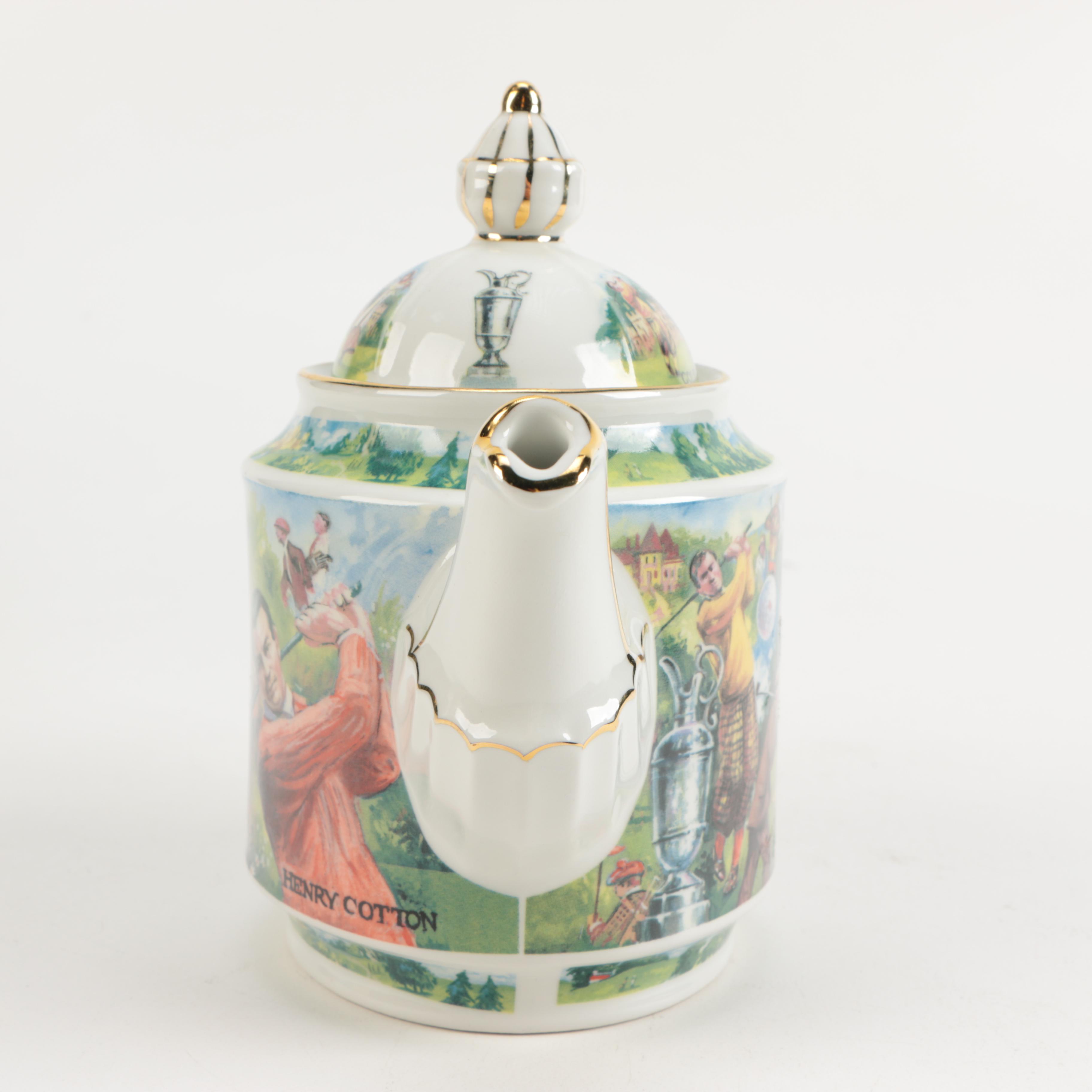 James Sadler "Sporting Heroes" Porcelain Teapot