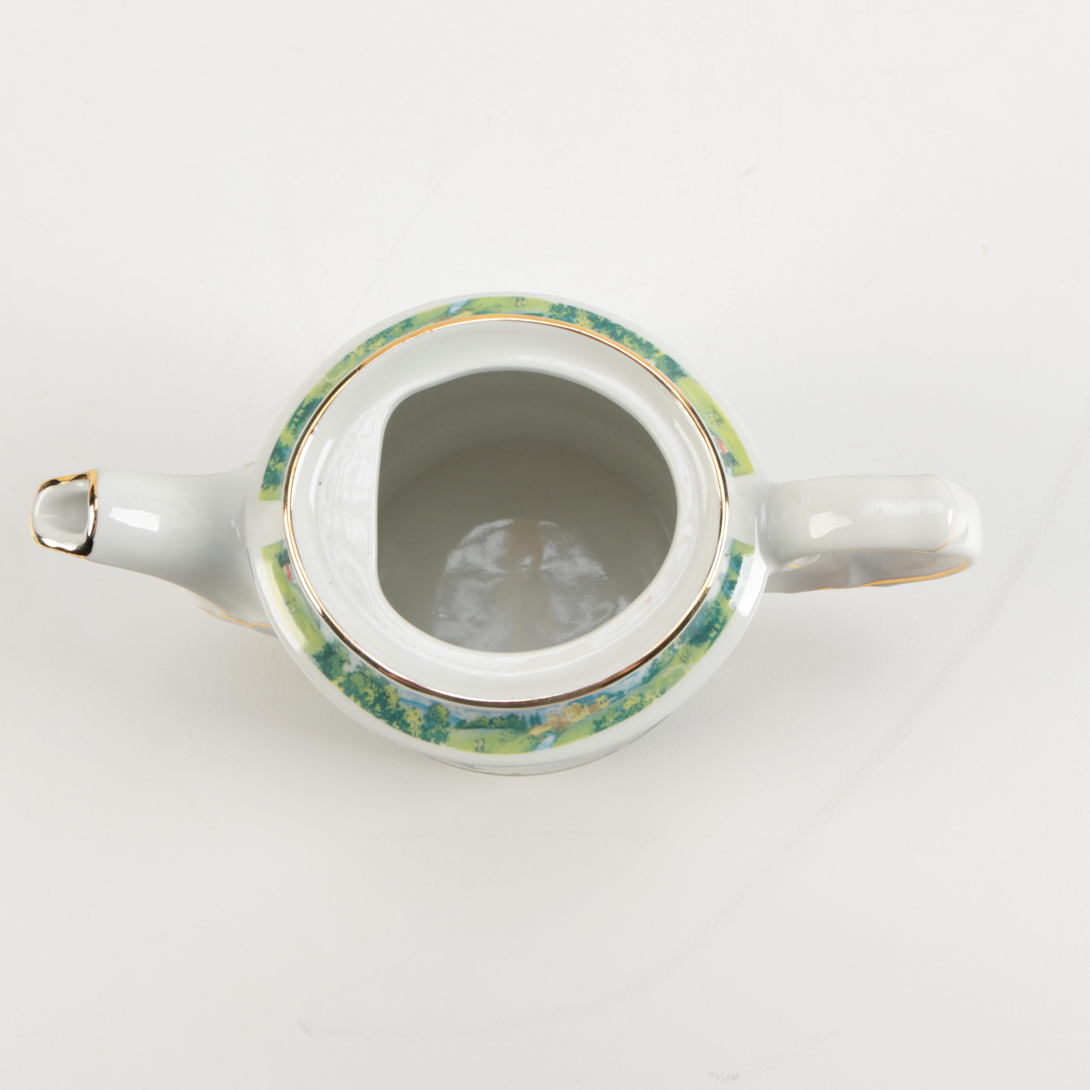 James Sadler "Sporting Heroes" Porcelain Teapot