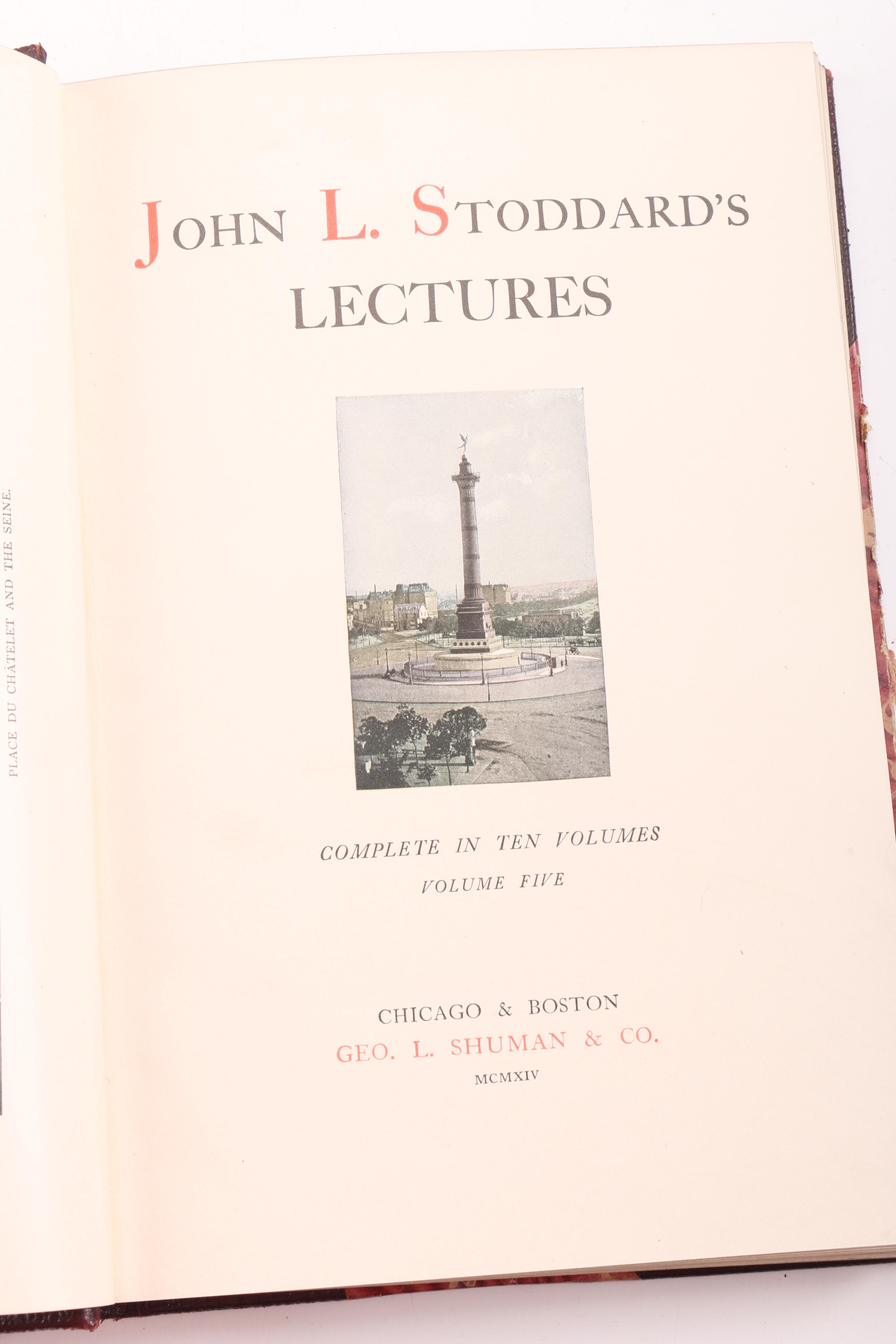 1914 John L. Stoddard Complete Lectures Set Volumes I-X and More