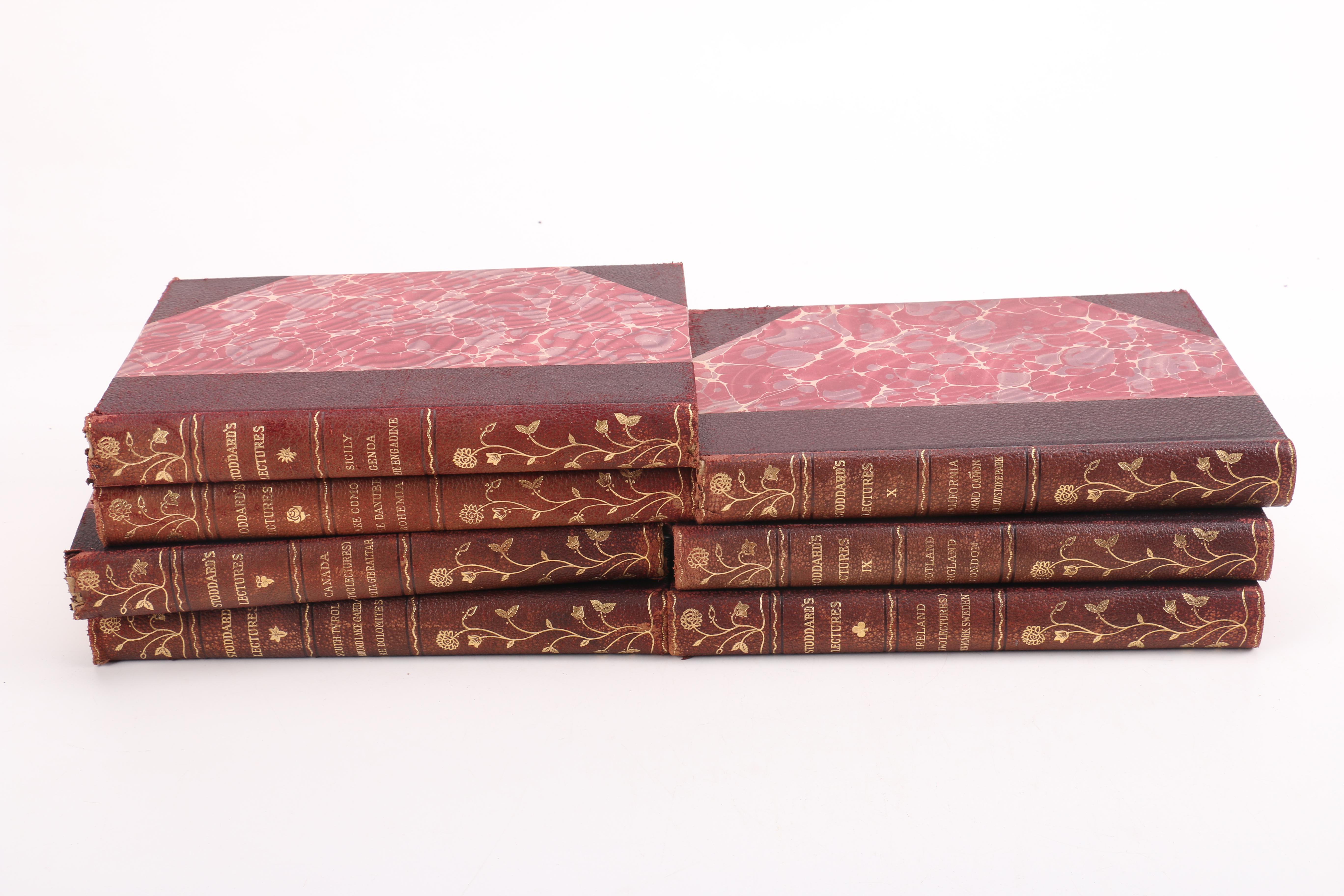 1914 John L. Stoddard Complete Lectures Set Volumes I-X and More