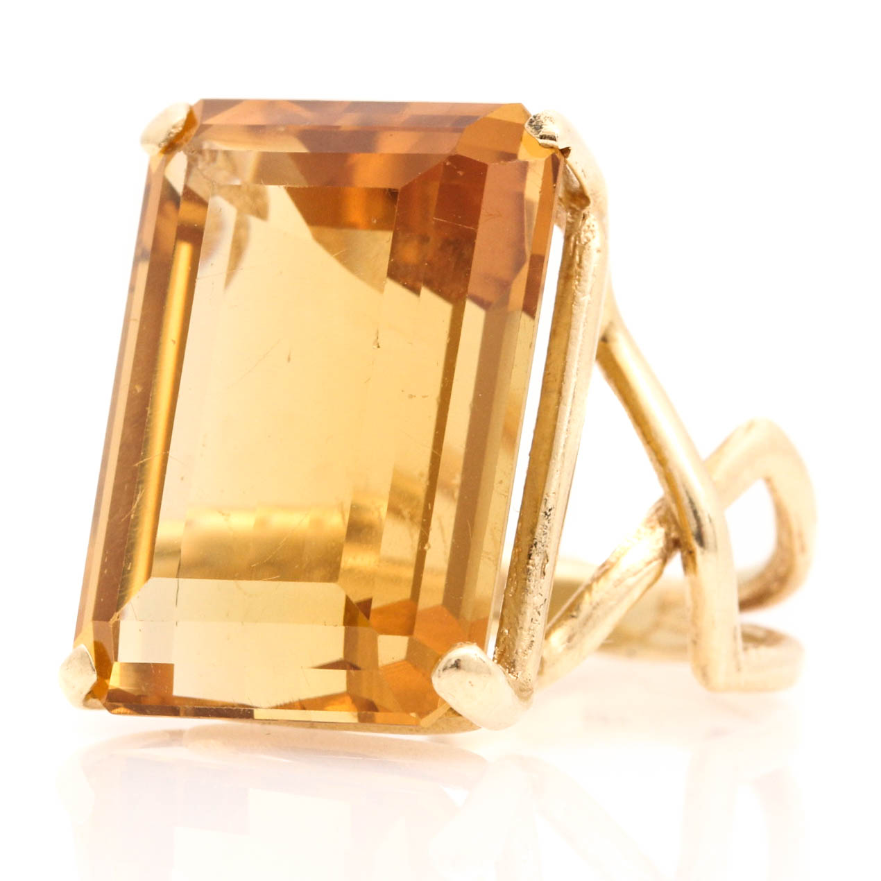 14K Yellow Gold Citrine Ring