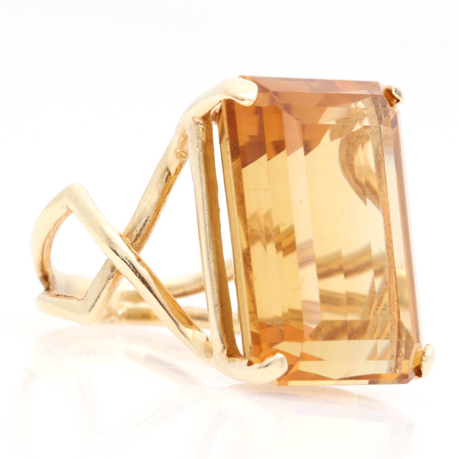 14K Yellow Gold Citrine Ring
