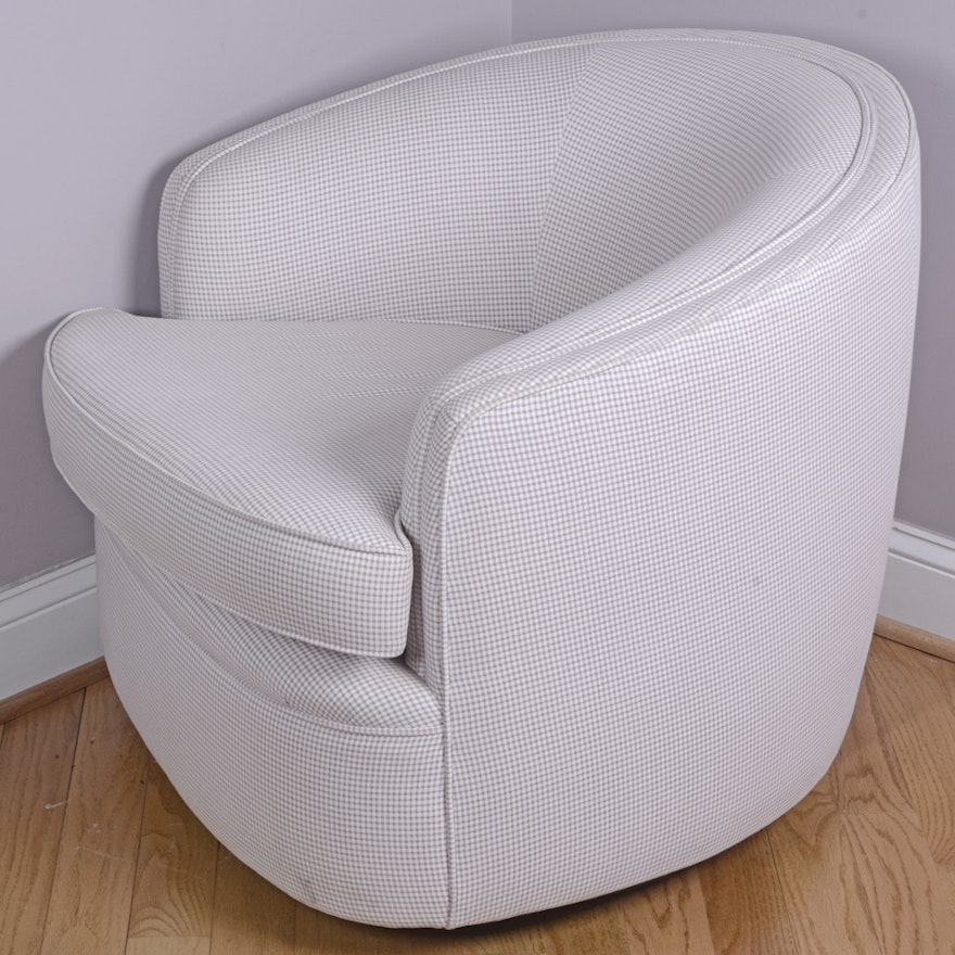 Upholstered Barrel Back Chair